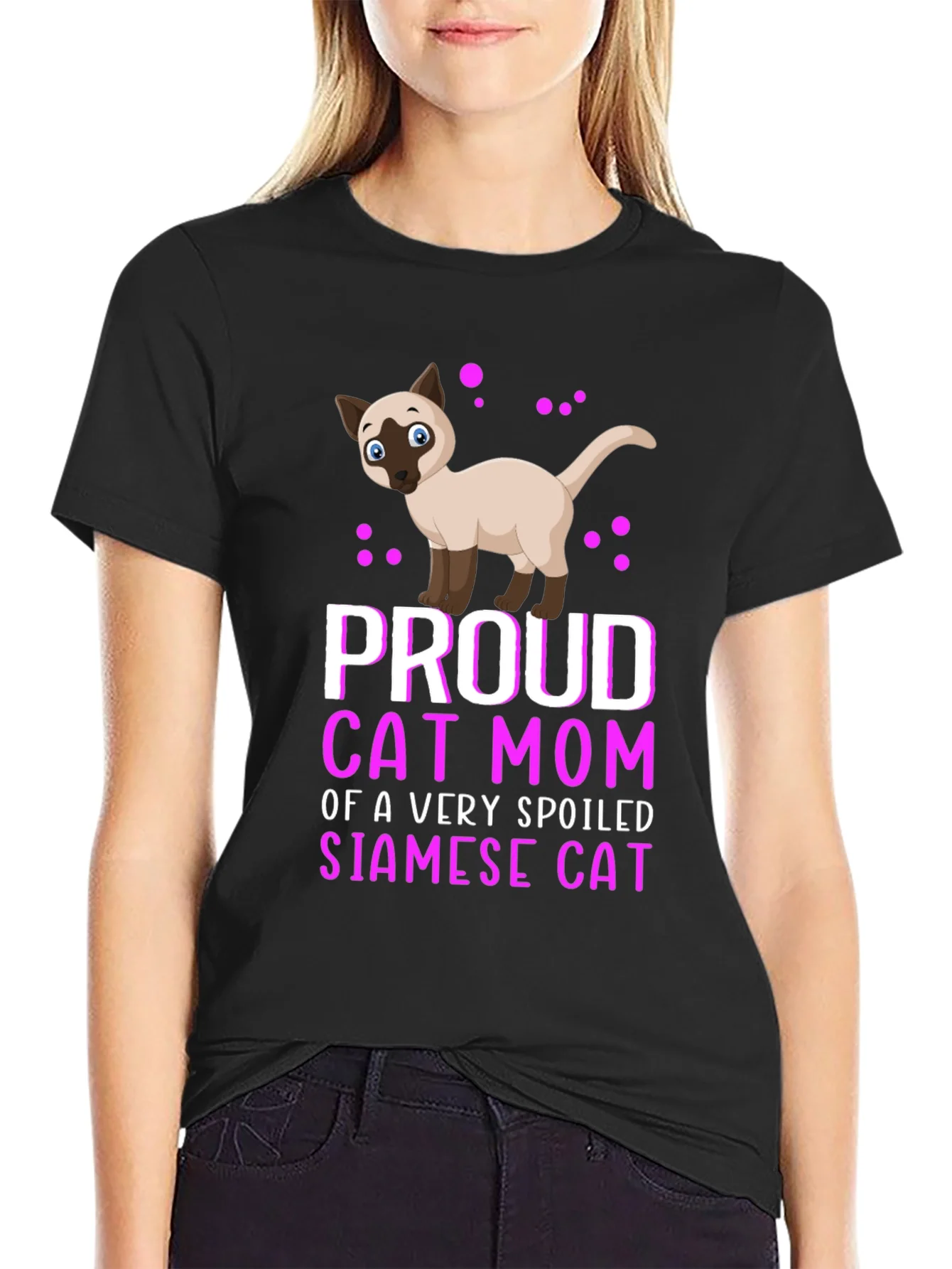 Proud Cat Mom Siamese Cat T-Shirt