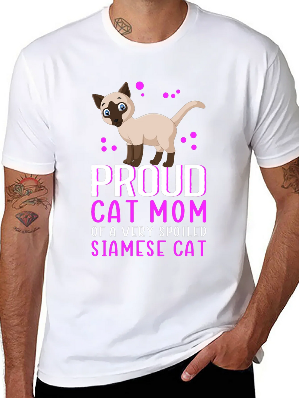 Proud Cat Mom Siamese Cat T-Shirt