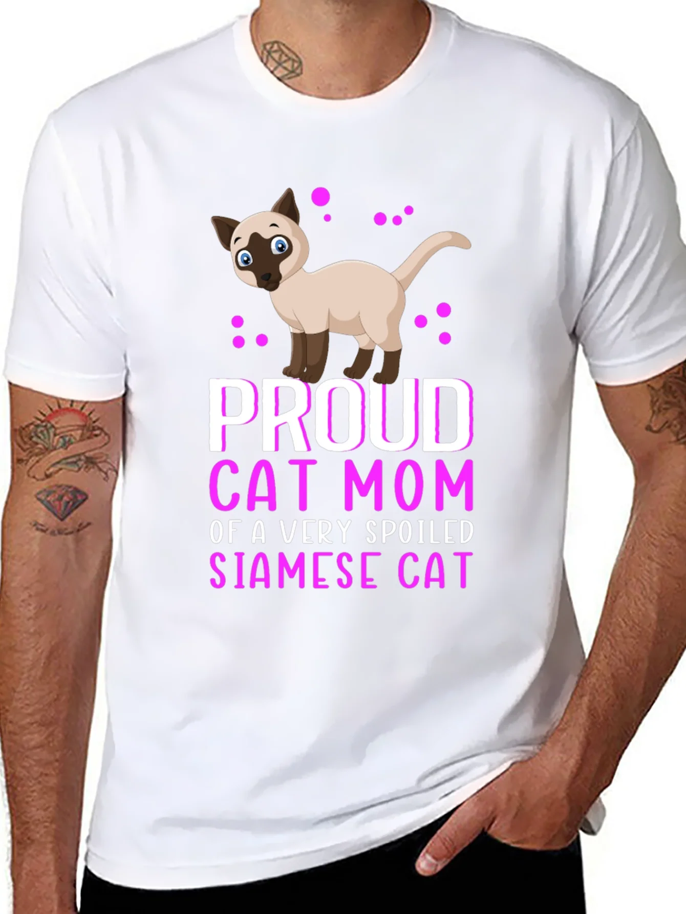 Proud Cat Mom Siamese Cat T-Shirt