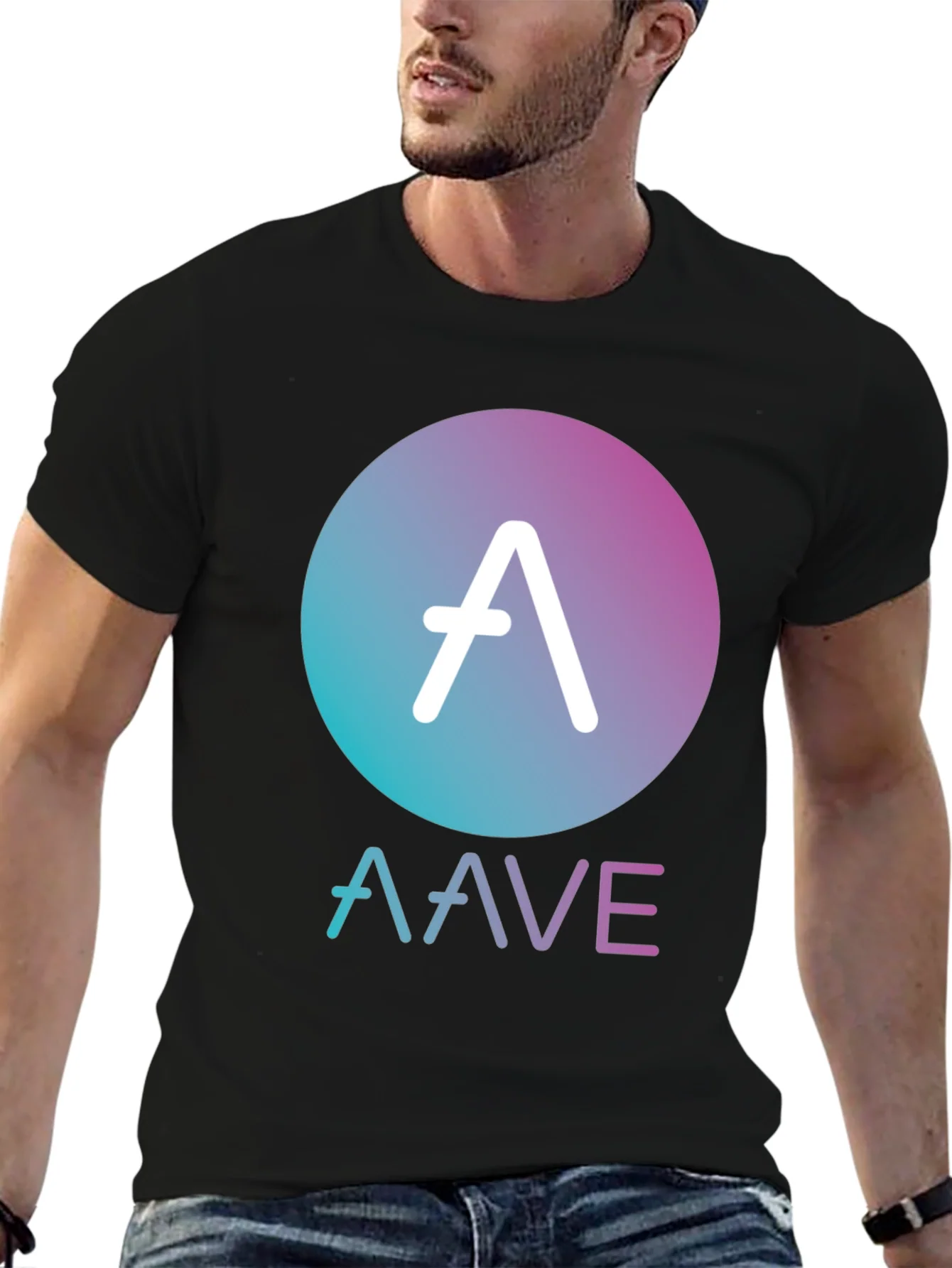 AAVE Crypto Black T-Shirt