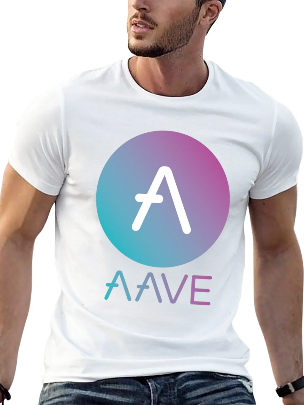 AAVE Crypto Black T-Shirt