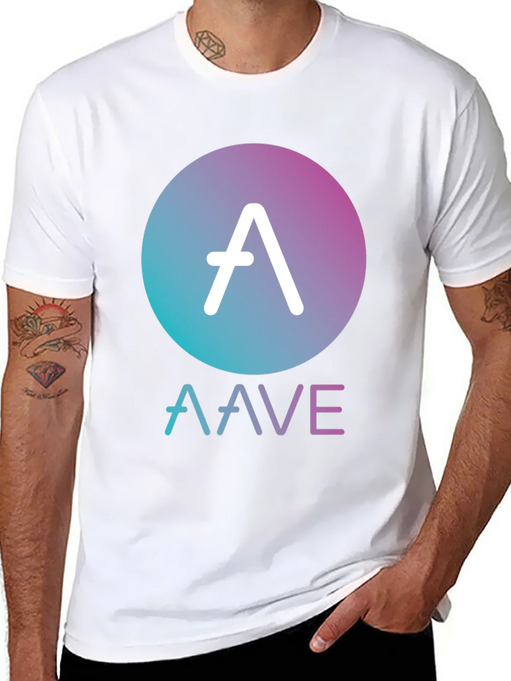 AAVE Crypto Black T-Shirt