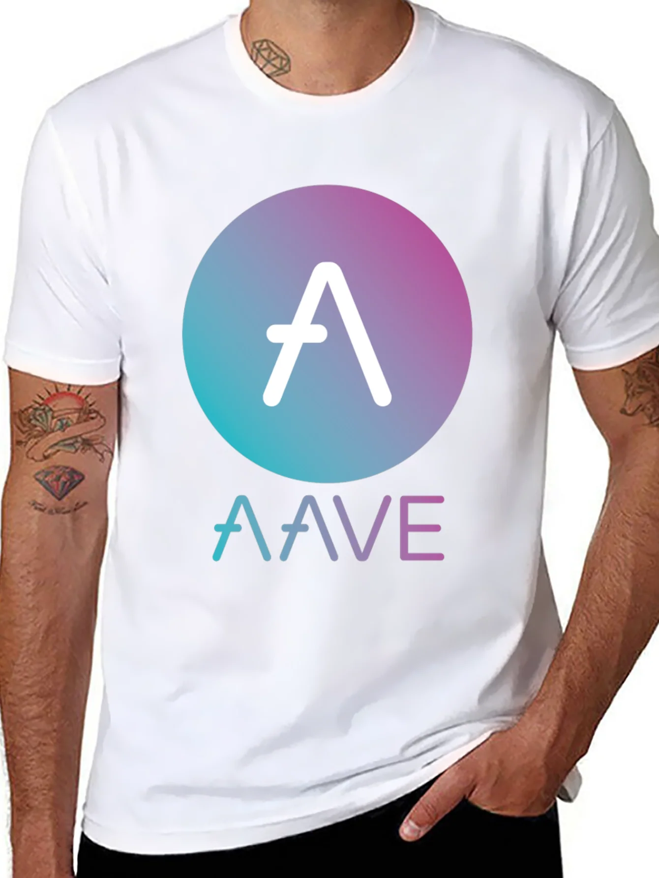 AAVE Crypto Black T-Shirt