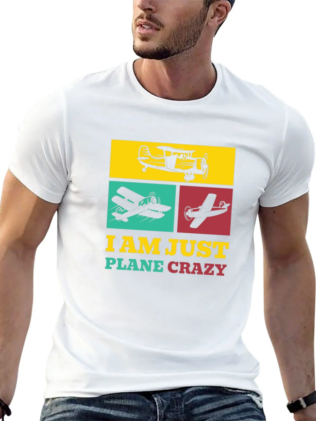 Airplane Enthusiast T-Shirt - Plane Crazy Design