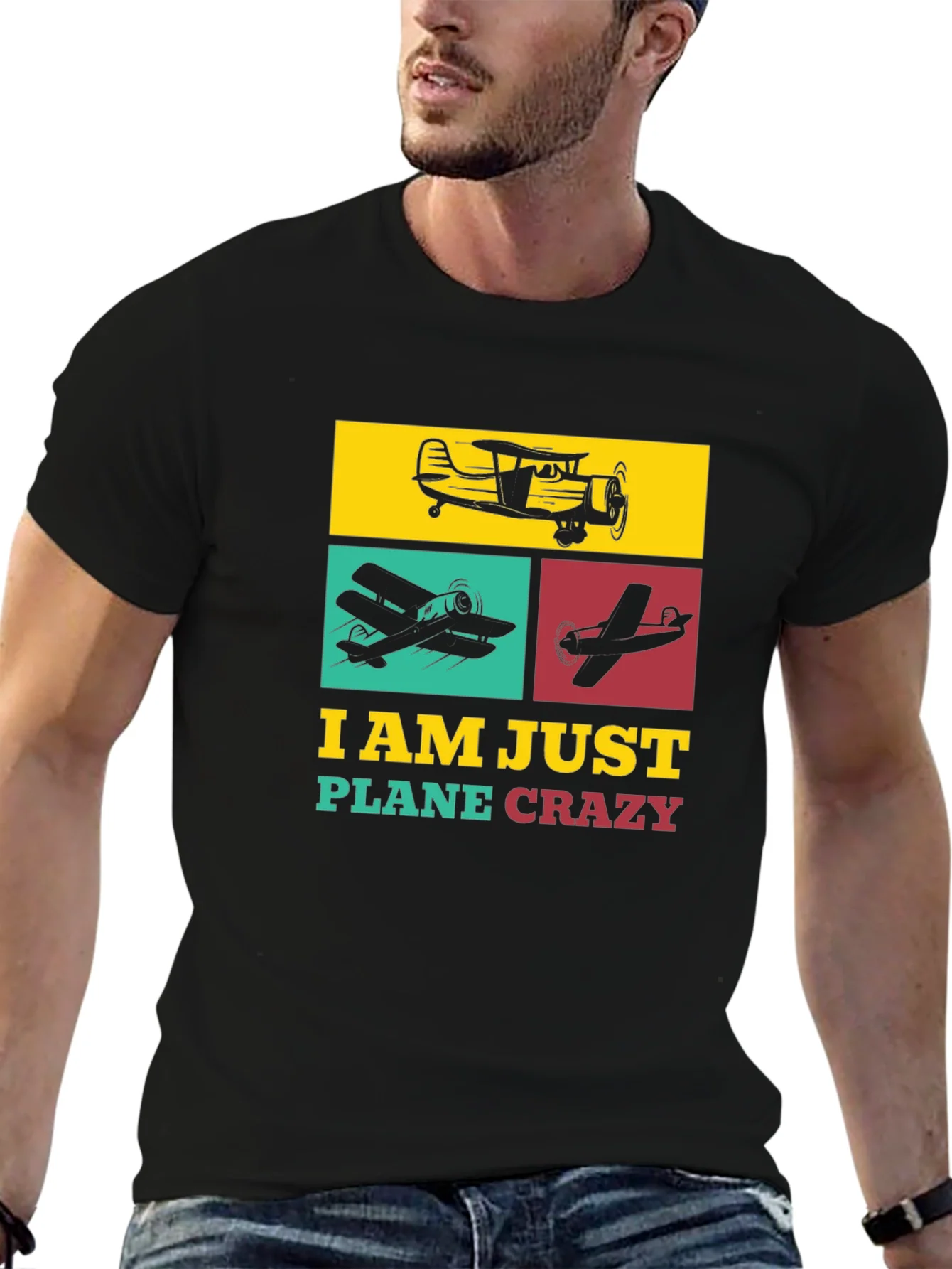 Airplane Enthusiast T-Shirt - Plane Crazy Design