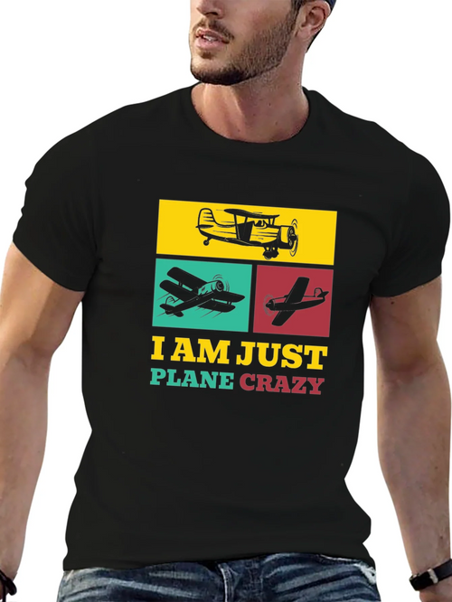 Airplane Enthusiast T-Shirt - Plane Crazy Design