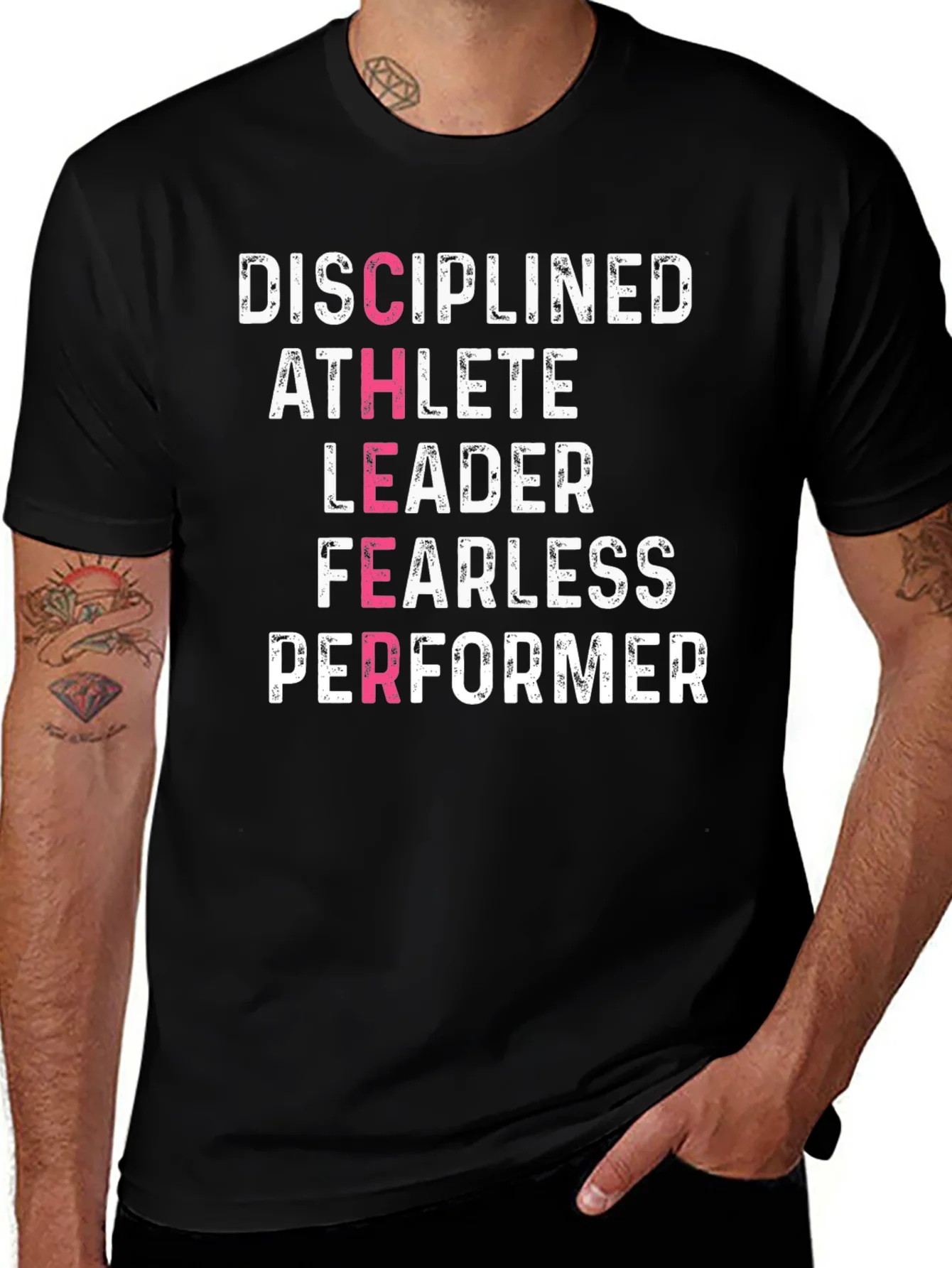 Disciplined Athlete Motivational Graphic Tee