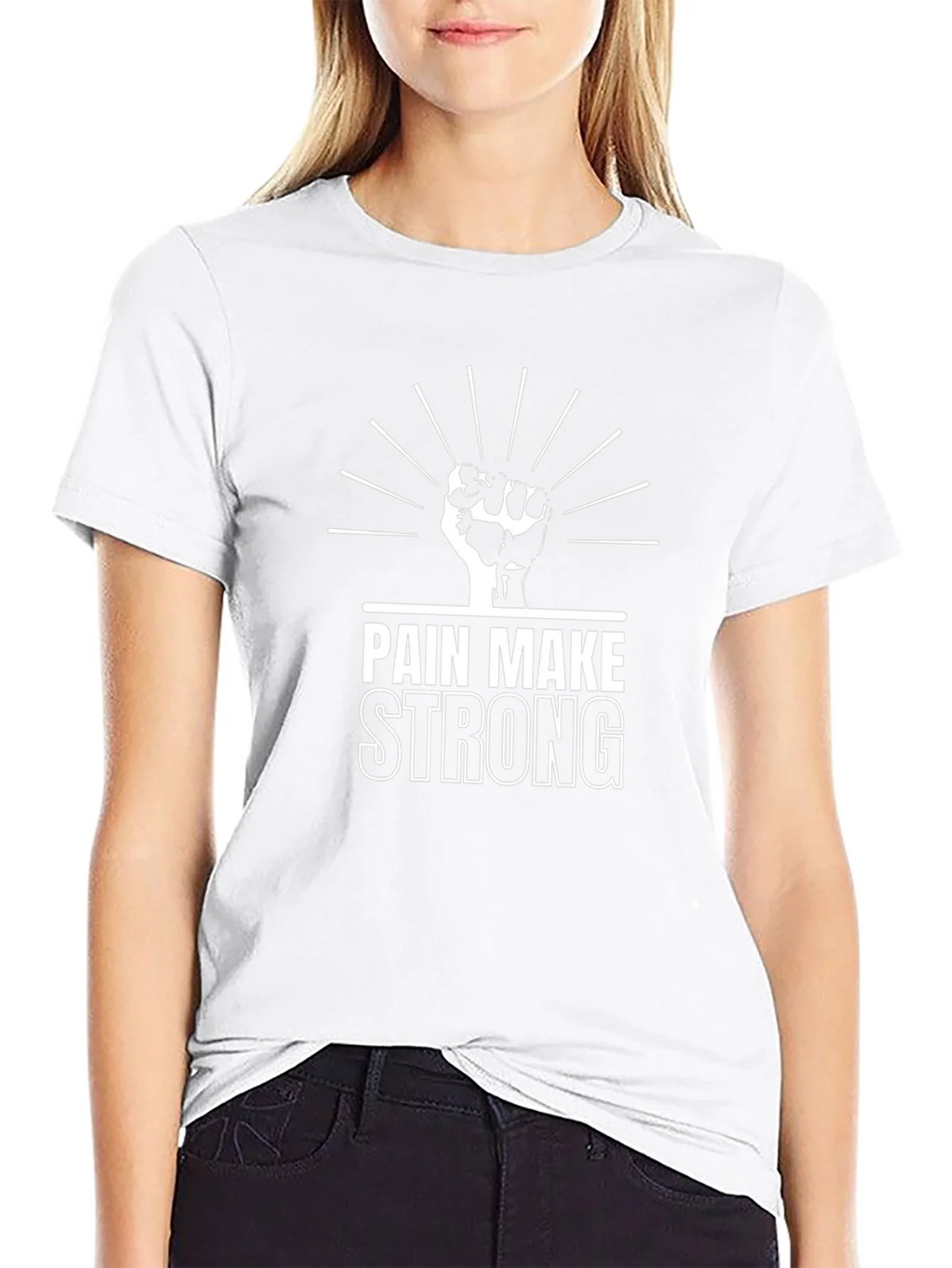 Pain Make Strong T-Shirt - Black Graphic Tee