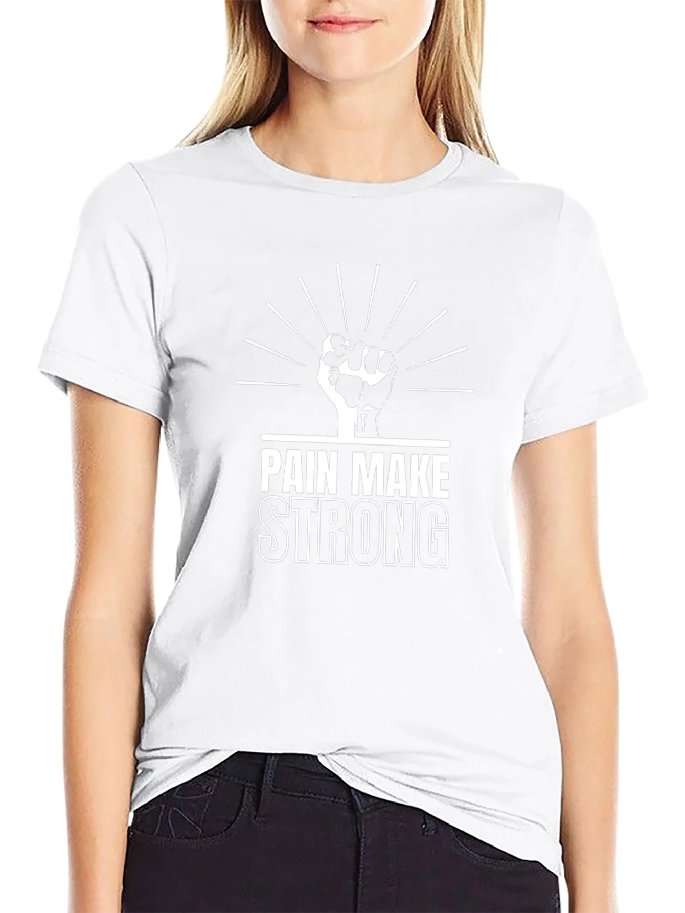 Pain Make Strong T-Shirt - Black Graphic Tee