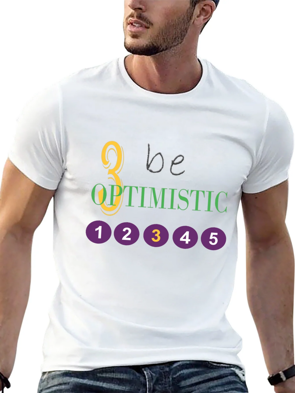 Be Optimistic Graphic Tee - Black