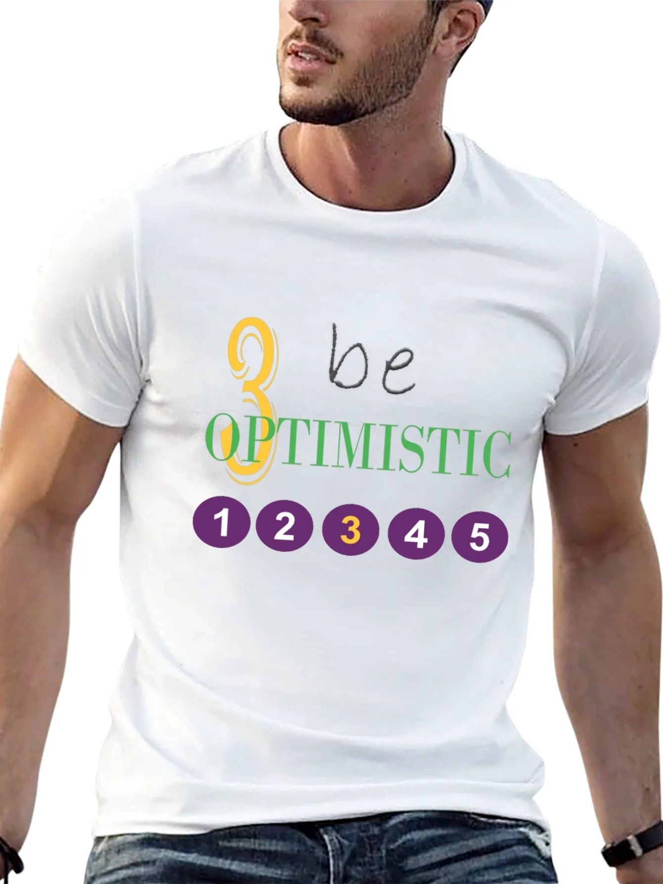Be Optimistic Graphic Tee - Black