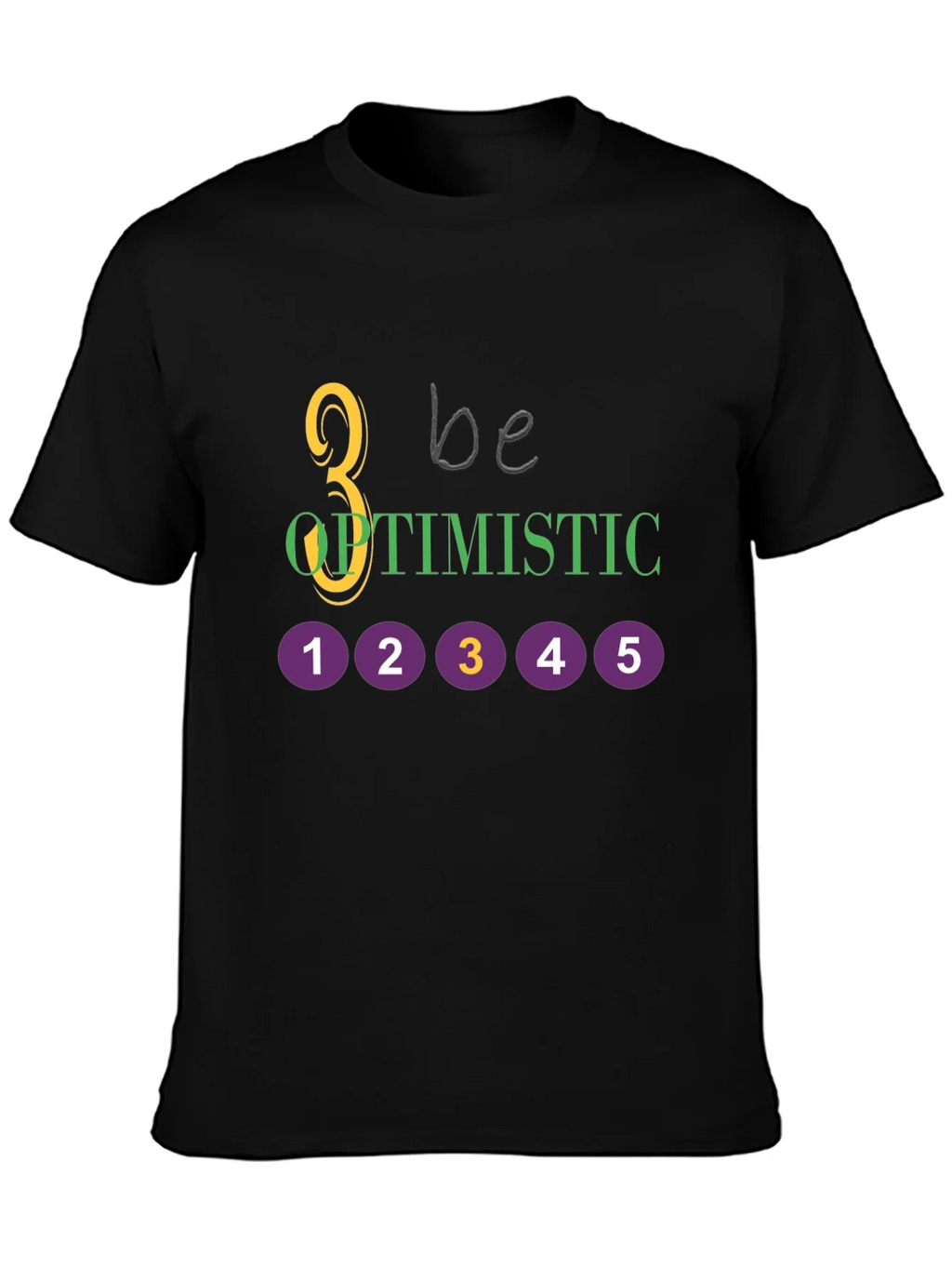 Be Optimistic Graphic Tee - Black