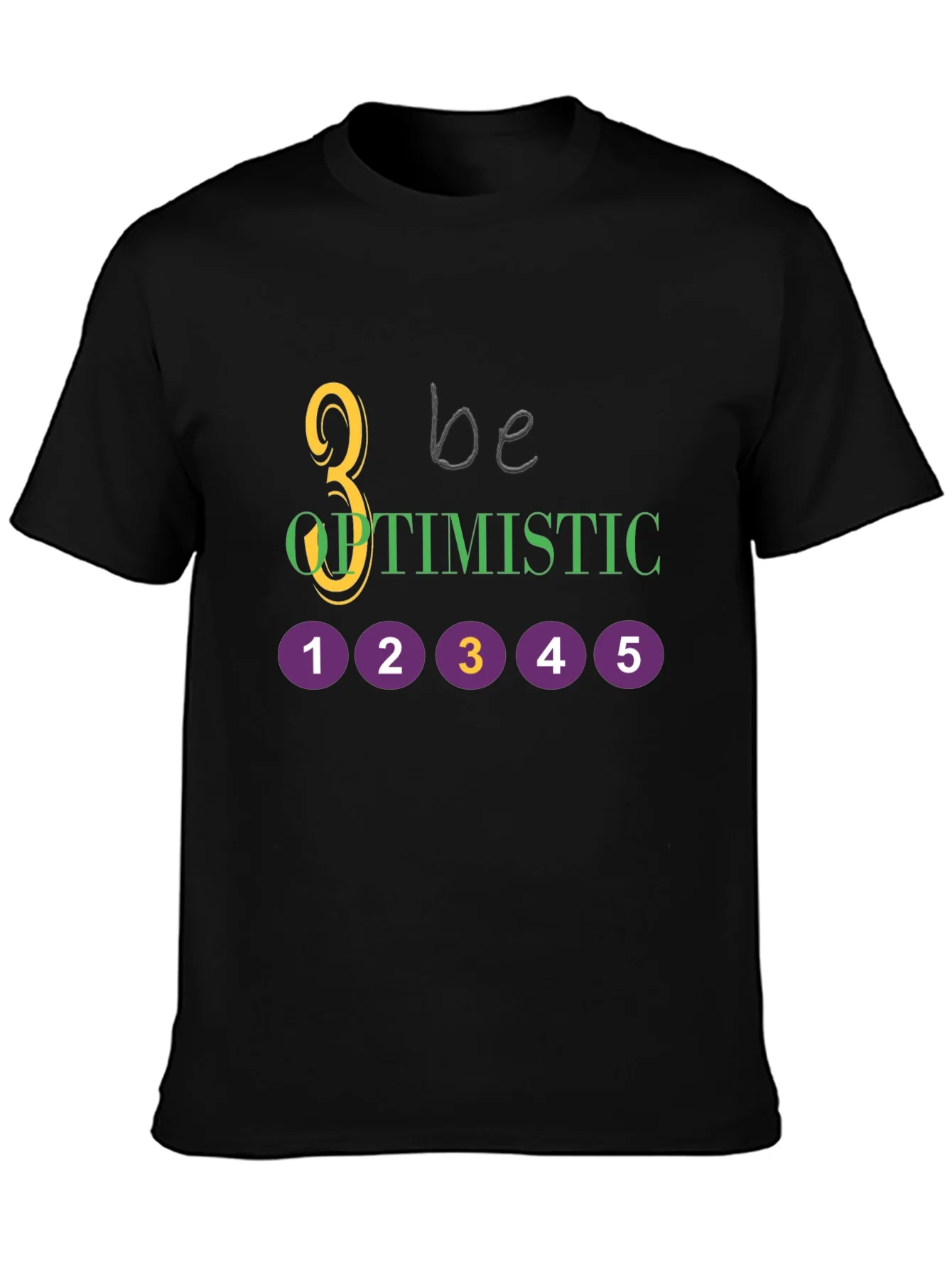 Be Optimistic Graphic Tee - Black