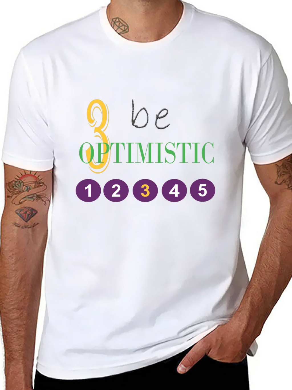 Be Optimistic Graphic Tee - Black
