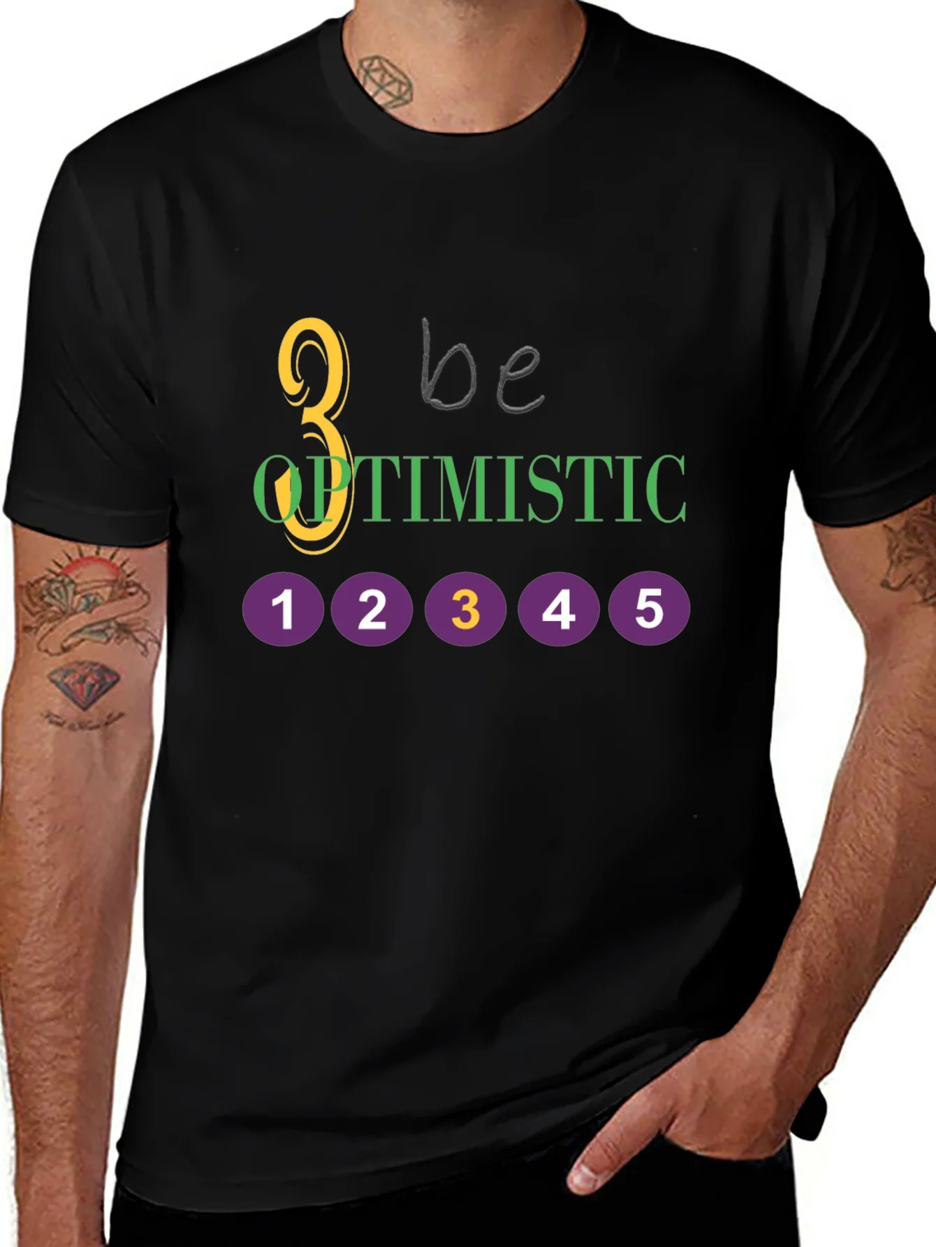Be Optimistic Graphic Tee - Black