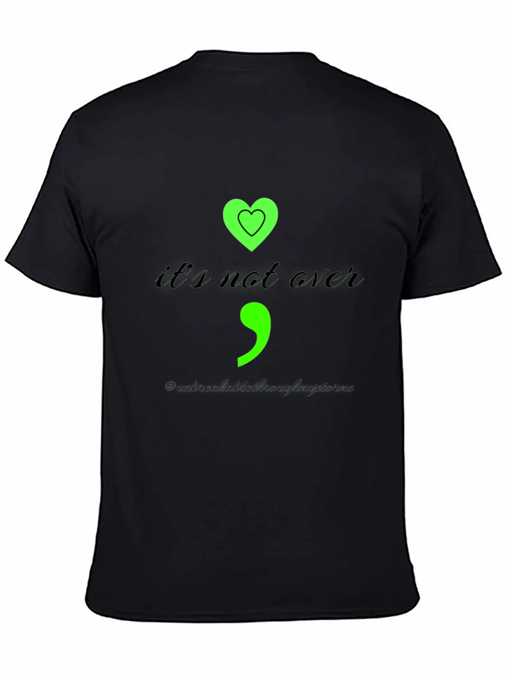 Semicolon Heart Graphic Tee - Mental Health Awareness