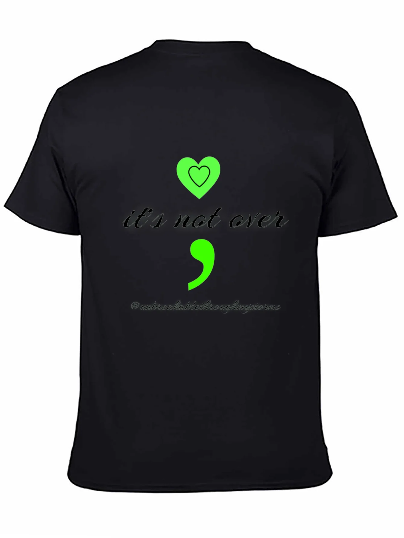 Semicolon Heart Graphic Tee - Mental Health Awareness