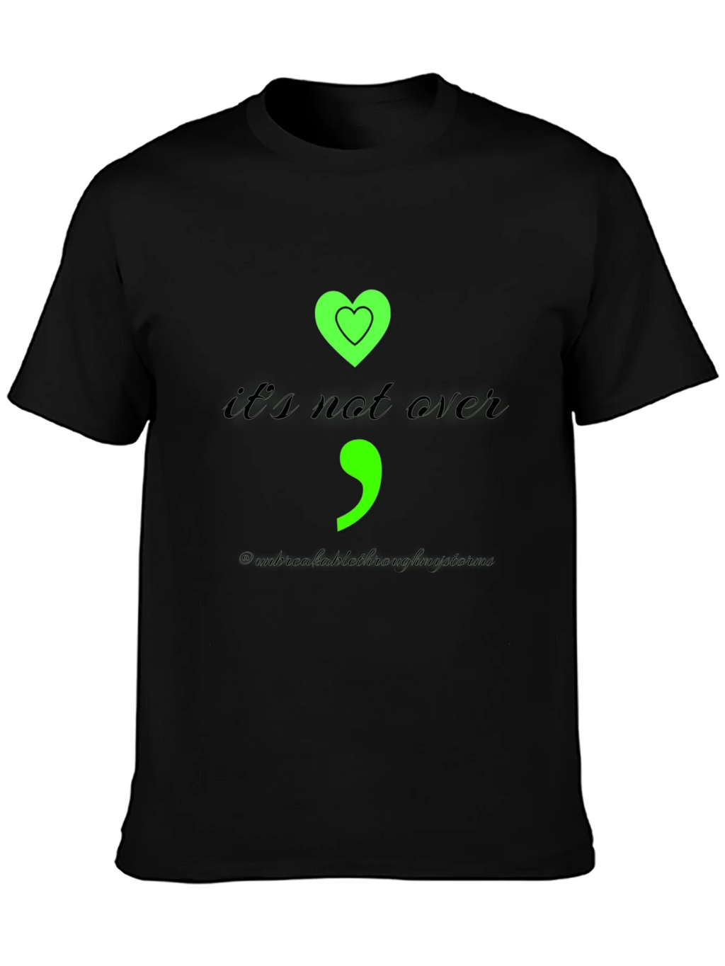 Semicolon Heart Graphic Tee - Mental Health Awareness