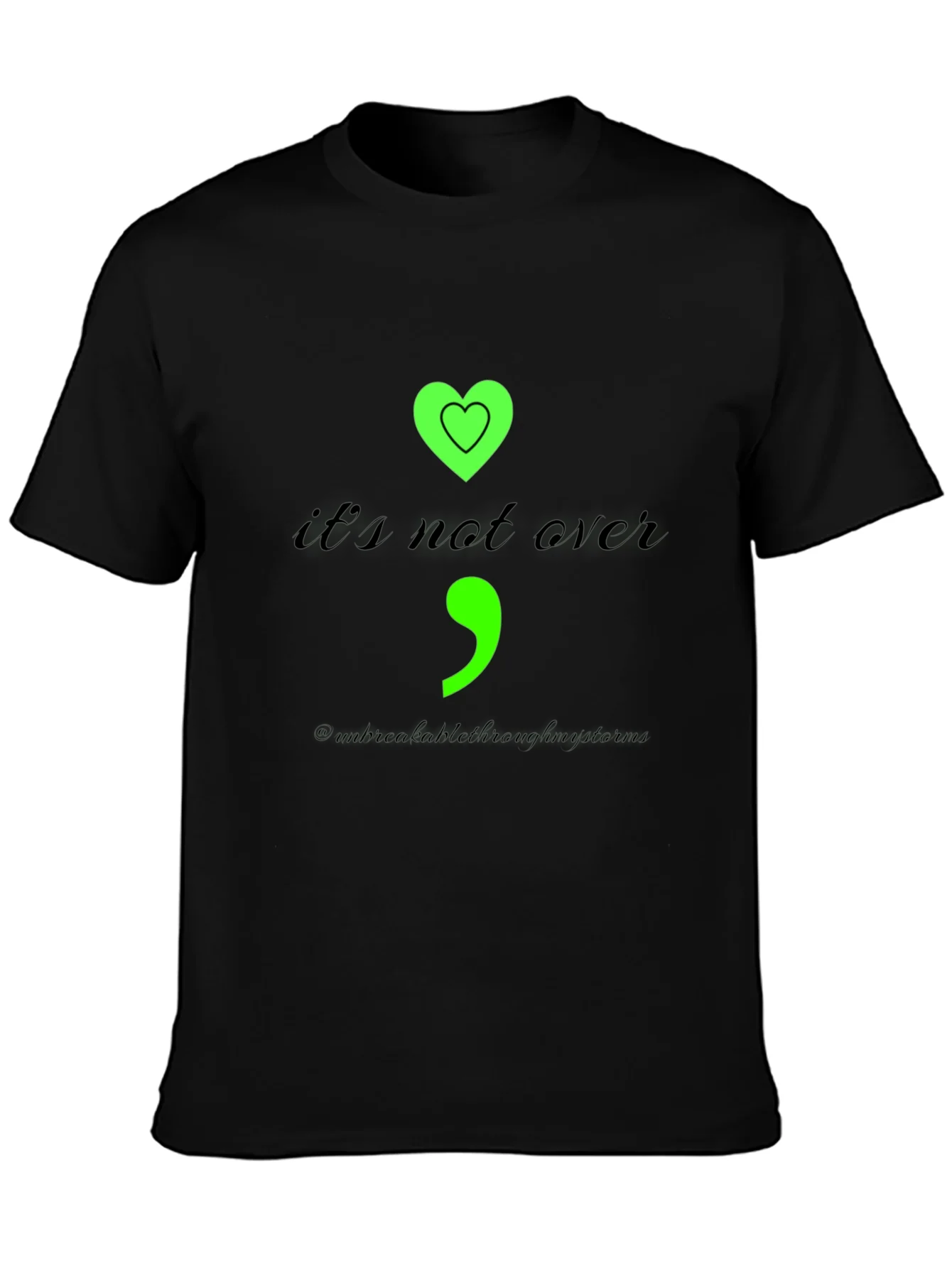 Semicolon Heart Graphic Tee - Mental Health Awareness