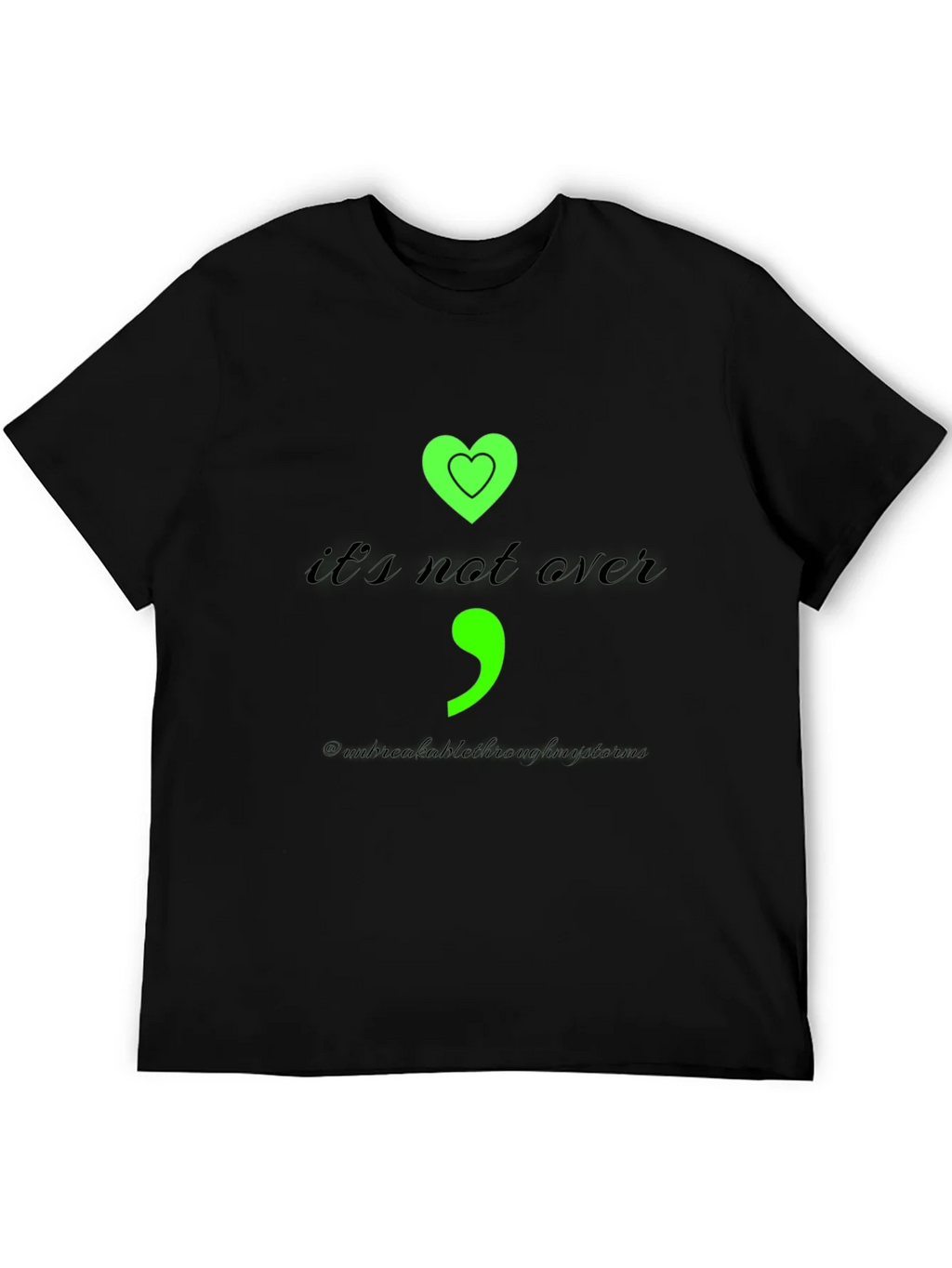 Semicolon Heart Graphic Tee - Mental Health Awareness
