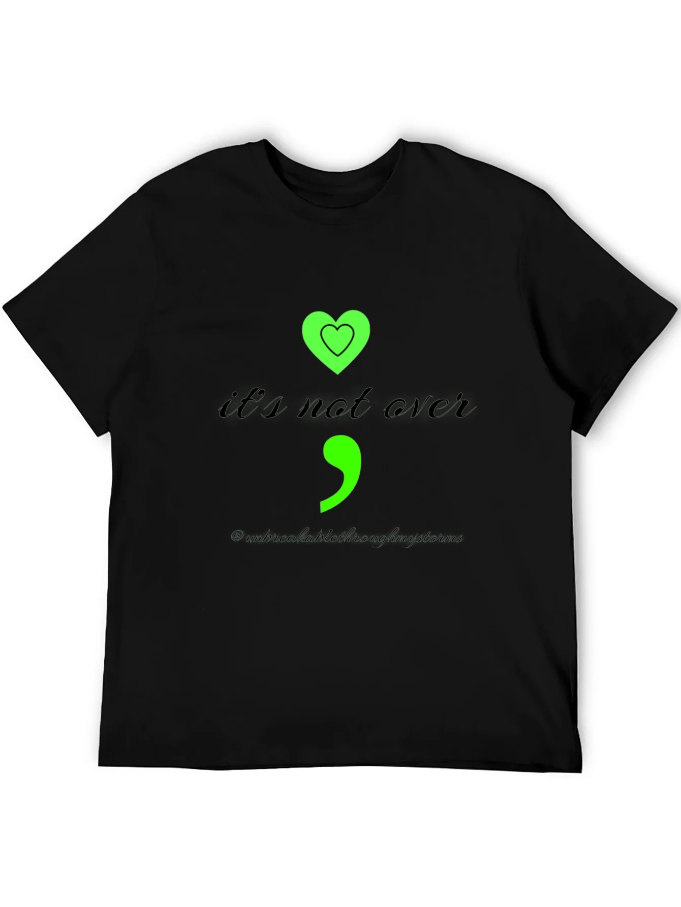 Semicolon Heart Graphic Tee - Mental Health Awareness