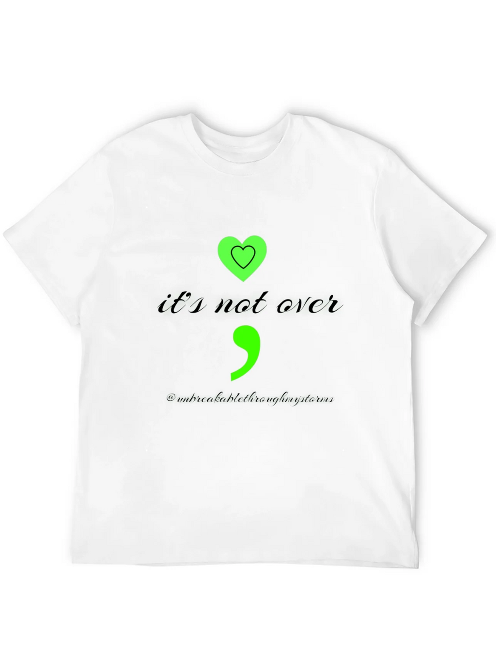 Semicolon Heart Graphic Tee - Mental Health Awareness