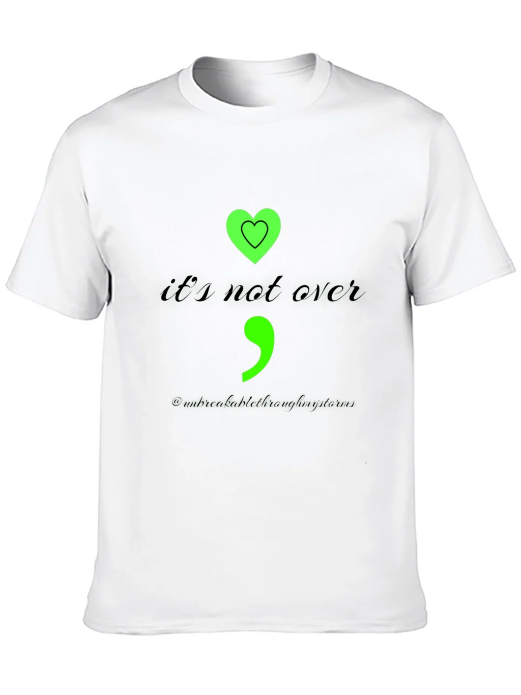 Semicolon Heart Graphic Tee - Mental Health Awareness