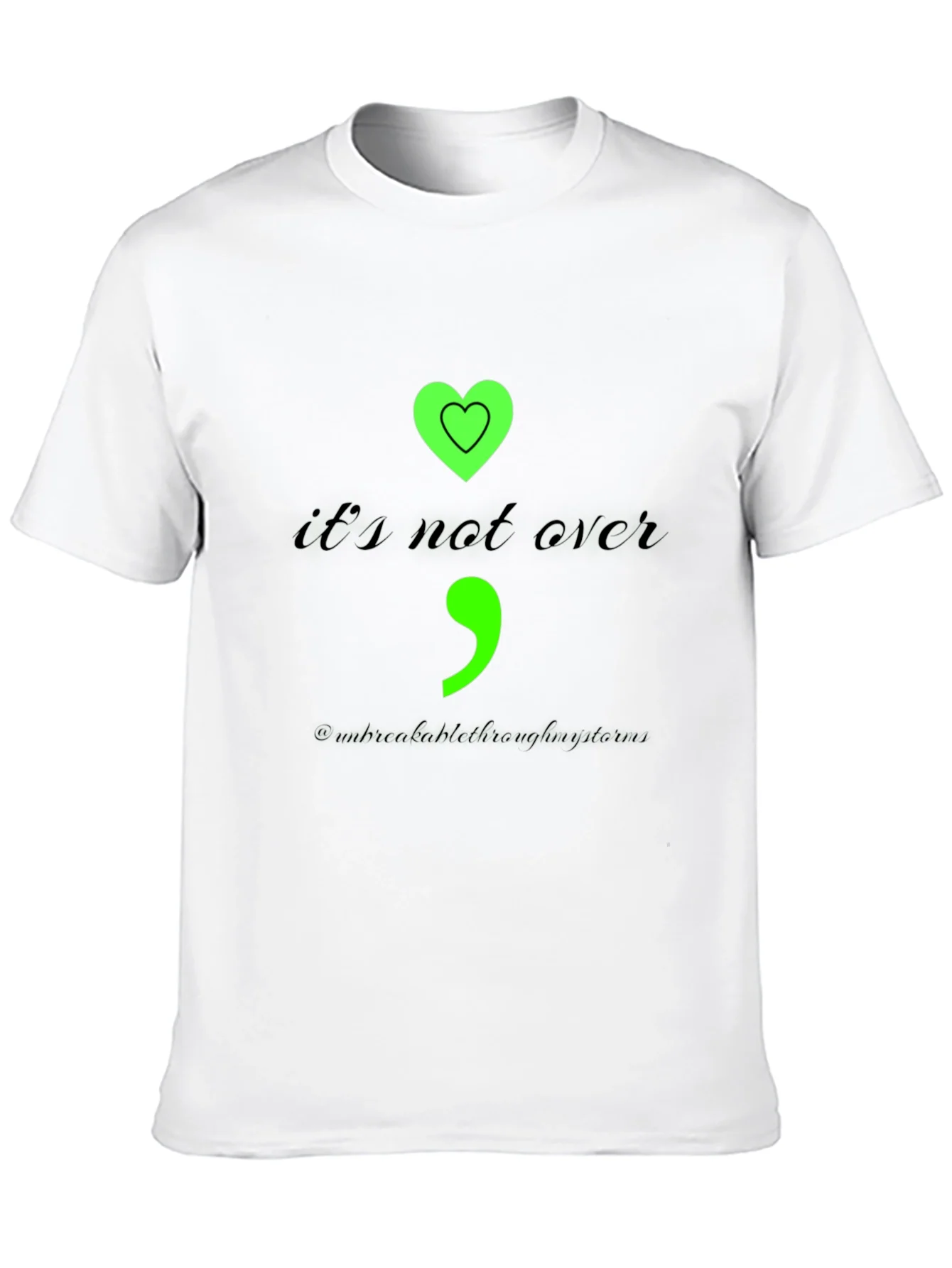 Semicolon Heart Graphic Tee - Mental Health Awareness