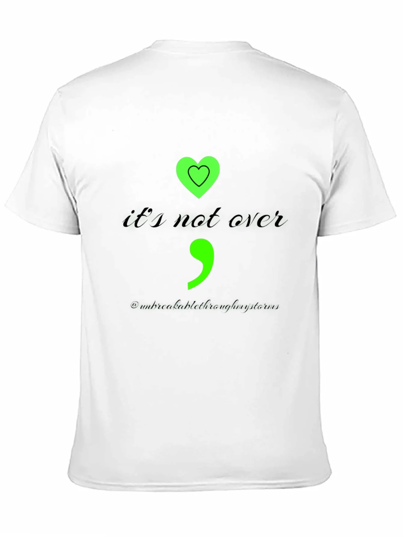 Semicolon Heart Graphic Tee - Mental Health Awareness