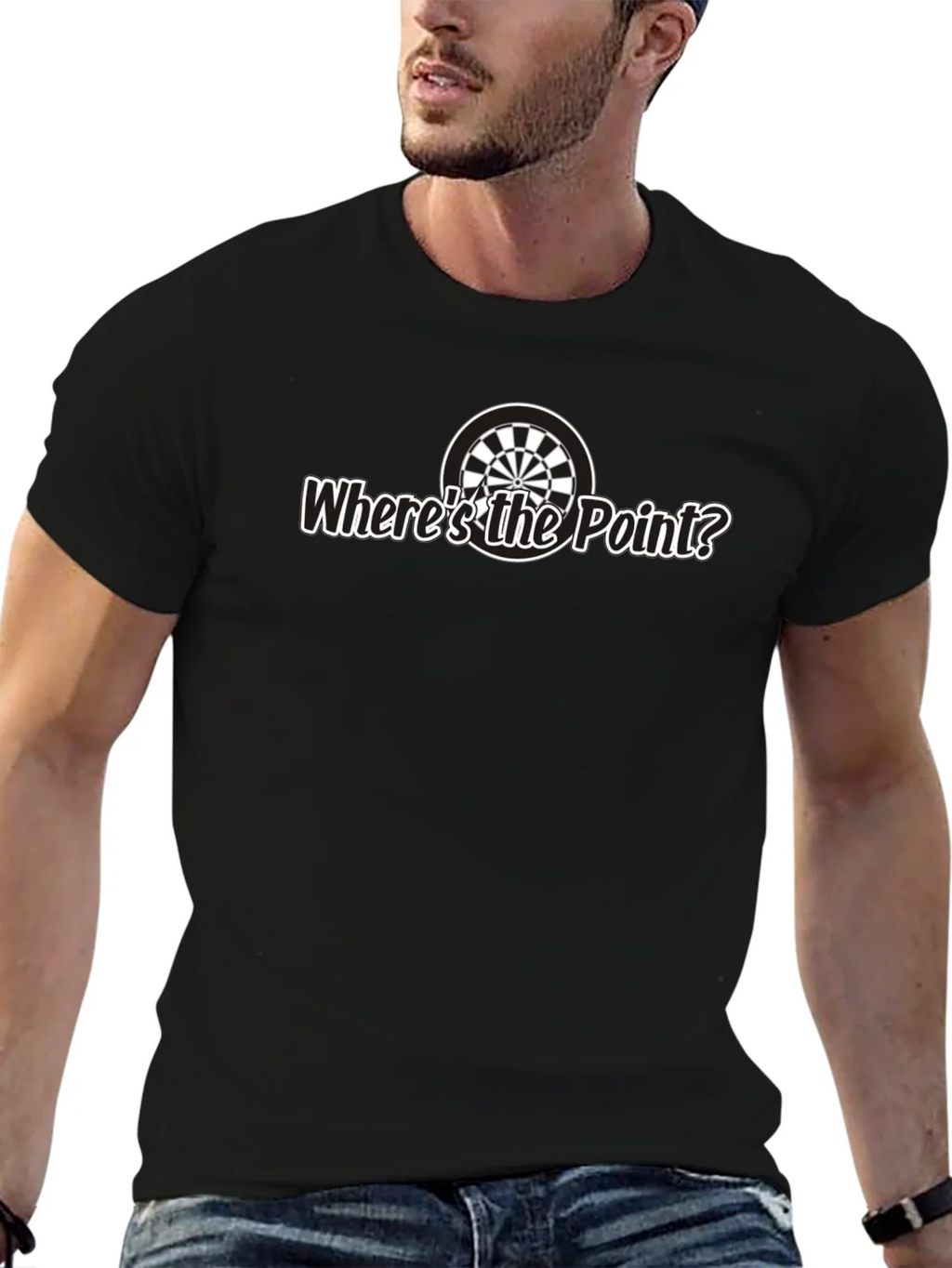 Wheres the Point? Black Graphic Tee