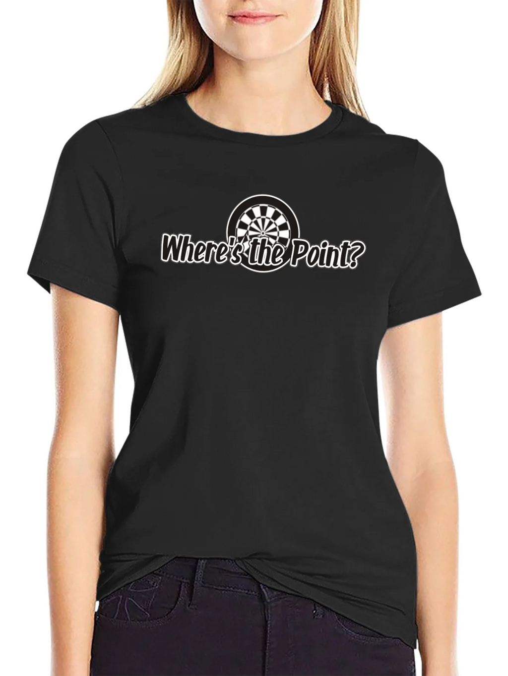Wheres the Point? Black Graphic Tee