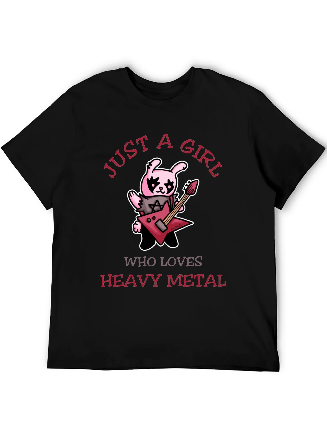 Just A Girl Who Loves Heavy Metal Graphic T-Shirt