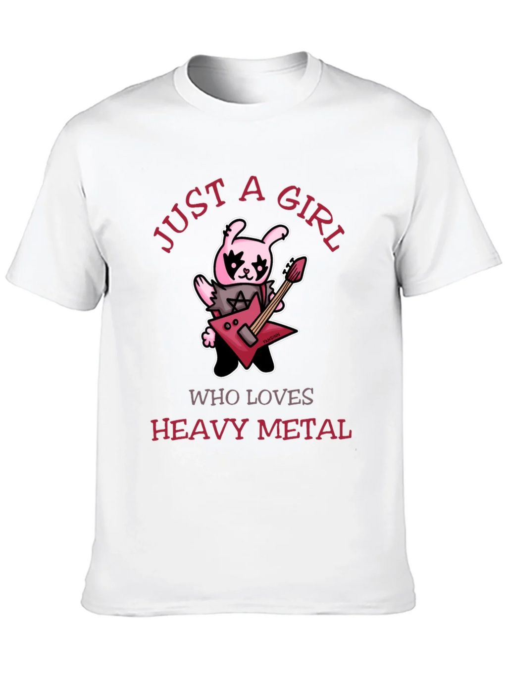 Just A Girl Who Loves Heavy Metal Graphic T-Shirt