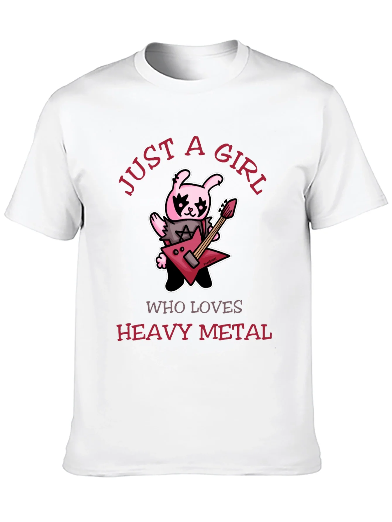Just A Girl Who Loves Heavy Metal Graphic T-Shirt