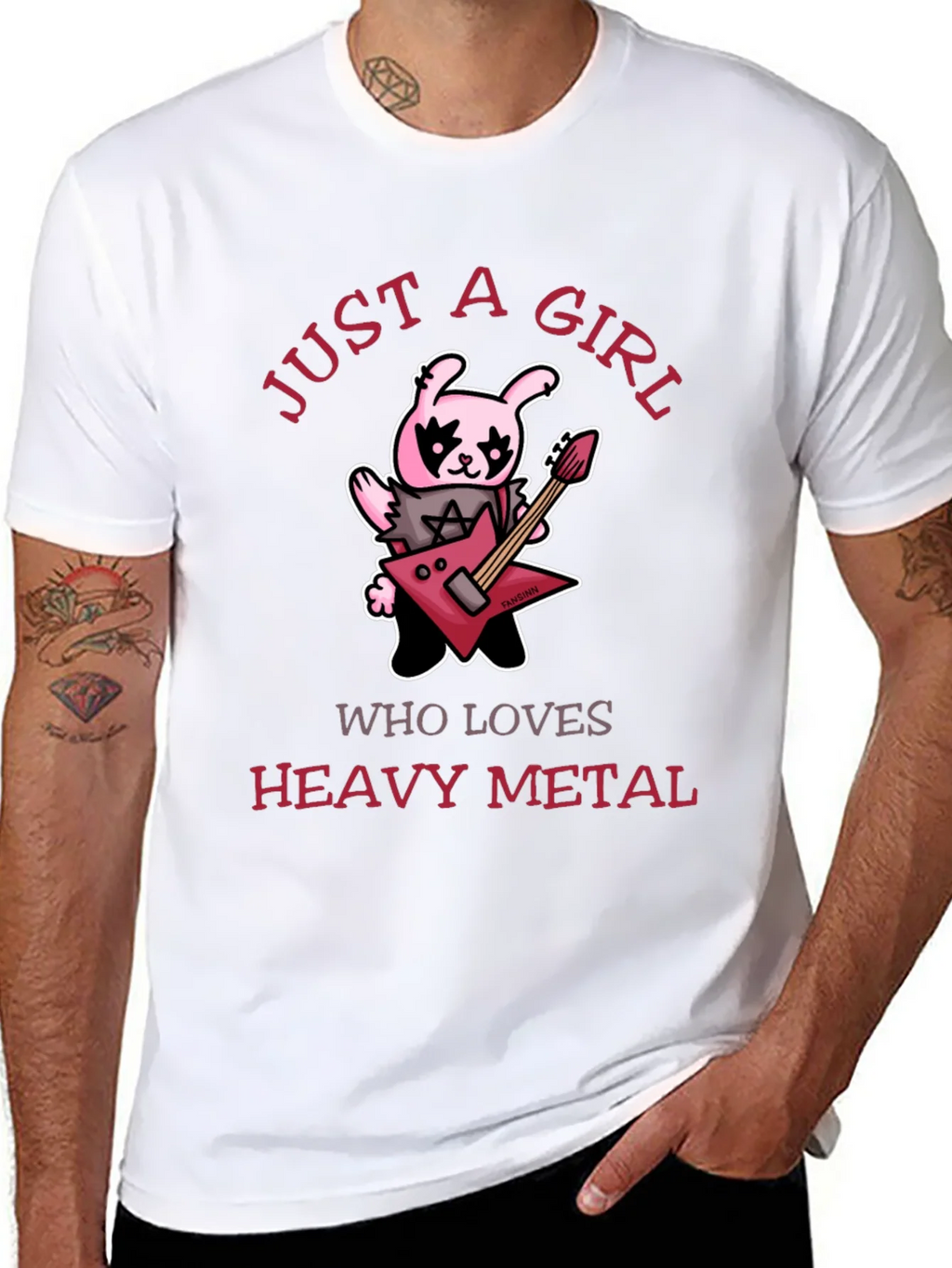 Just A Girl Who Loves Heavy Metal Graphic T-Shirt