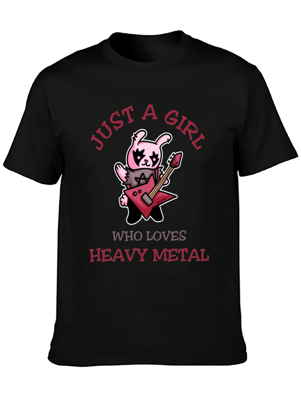 Just A Girl Who Loves Heavy Metal Graphic T-Shirt