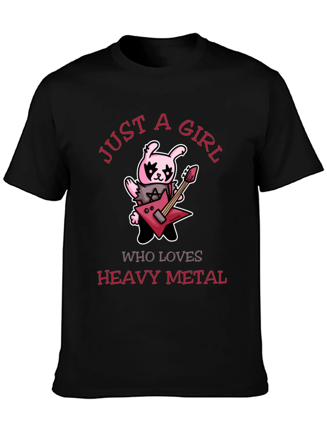 Just A Girl Who Loves Heavy Metal Graphic T-Shirt
