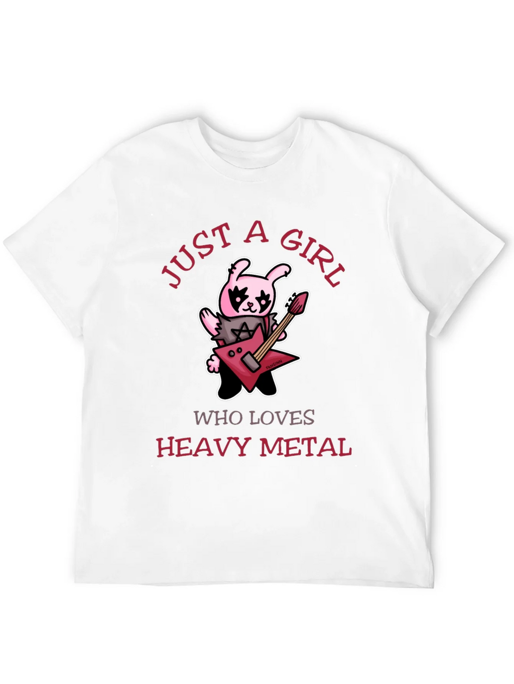 Just A Girl Who Loves Heavy Metal Graphic T-Shirt