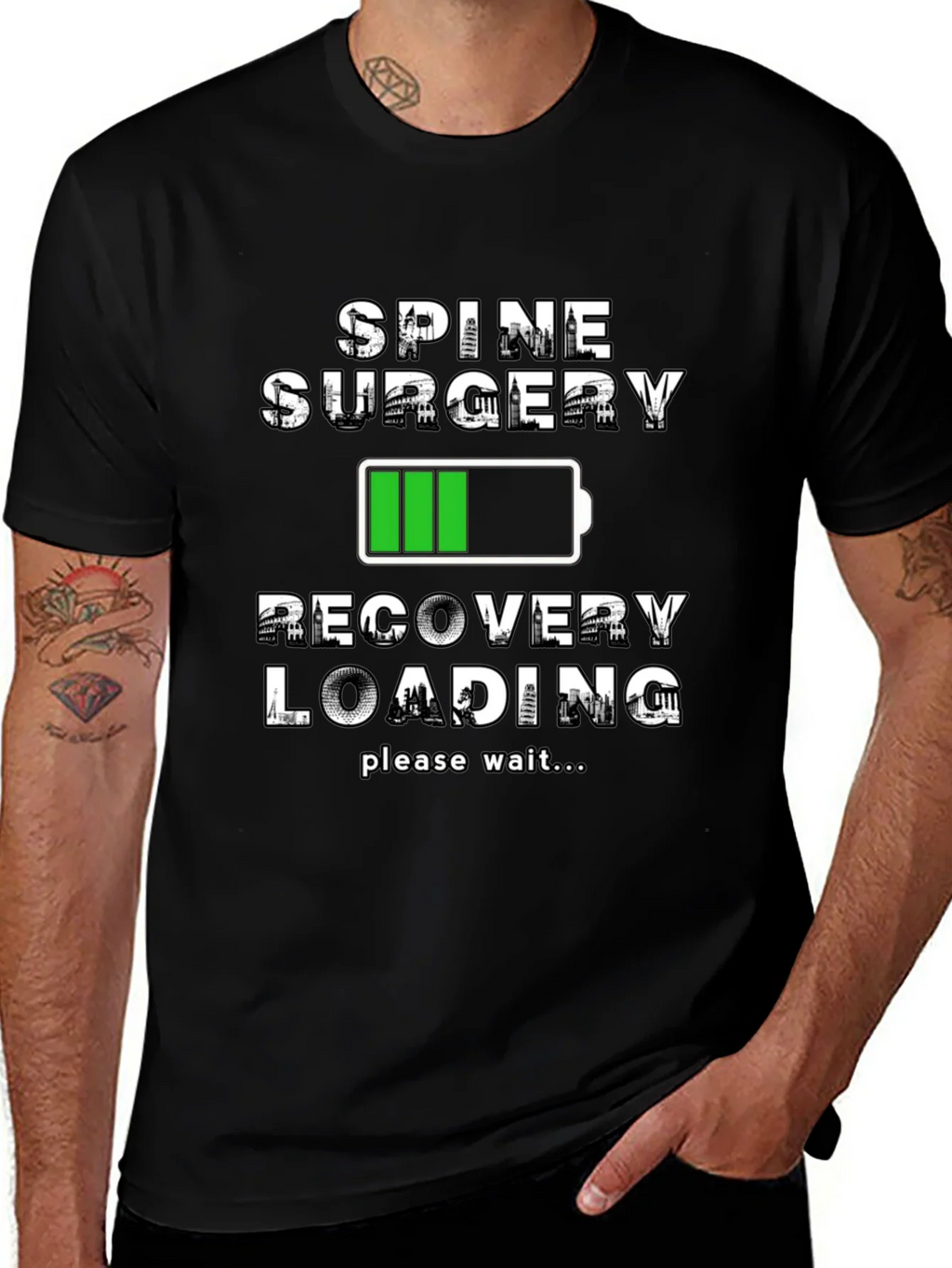 Spine Surgery Recovery Loading T-Shirt