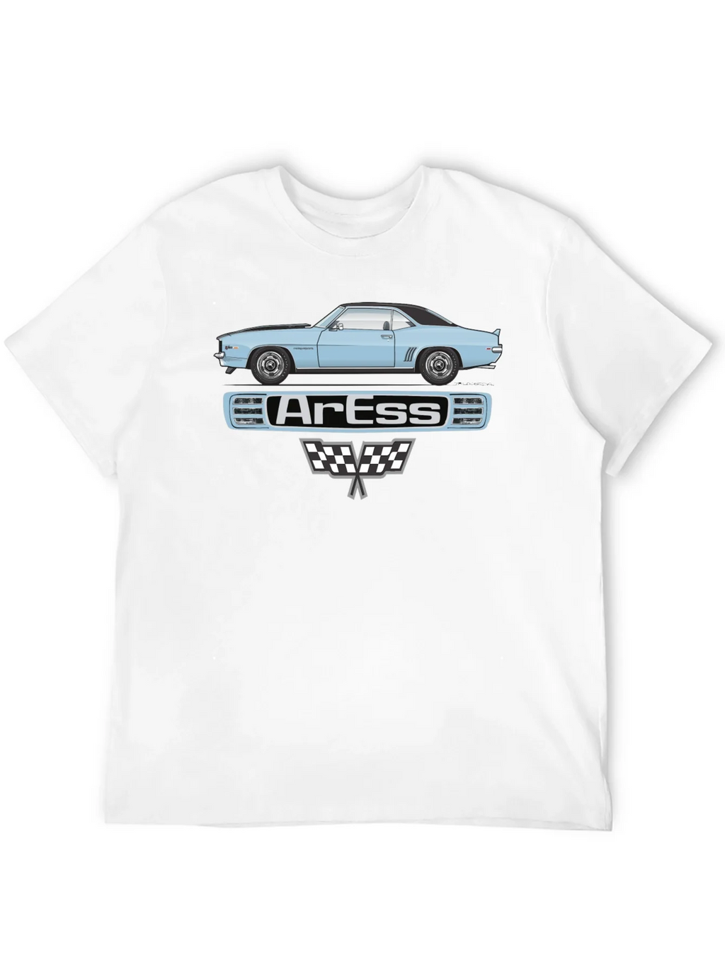 Classic Car Graphic Tee - ArEss Design Black T-Shirt