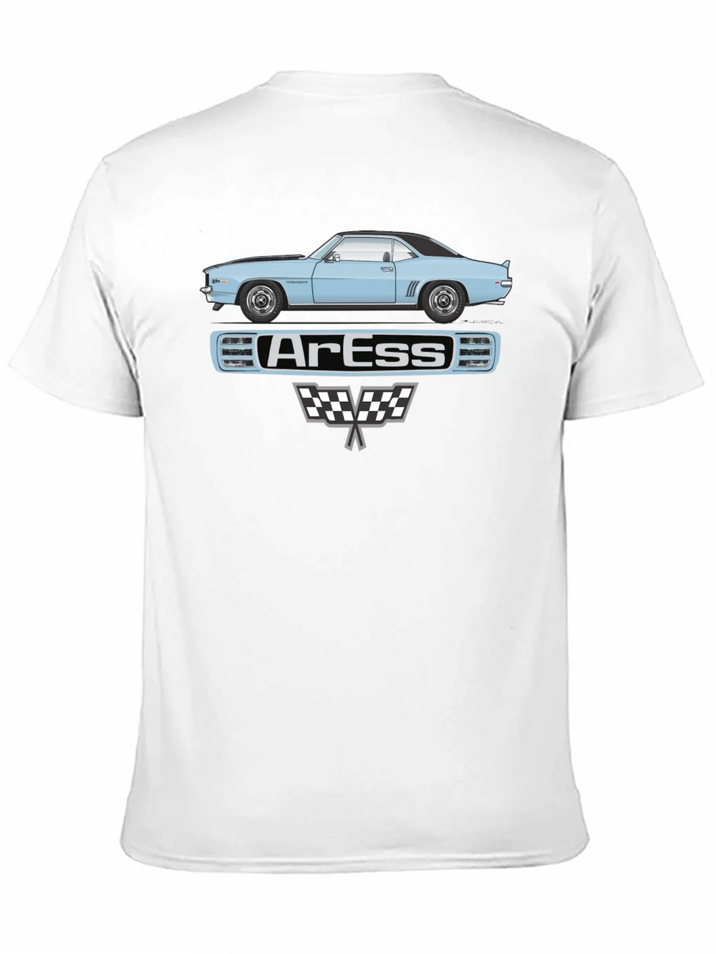Classic Car Graphic Tee - ArEss Design Black T-Shirt