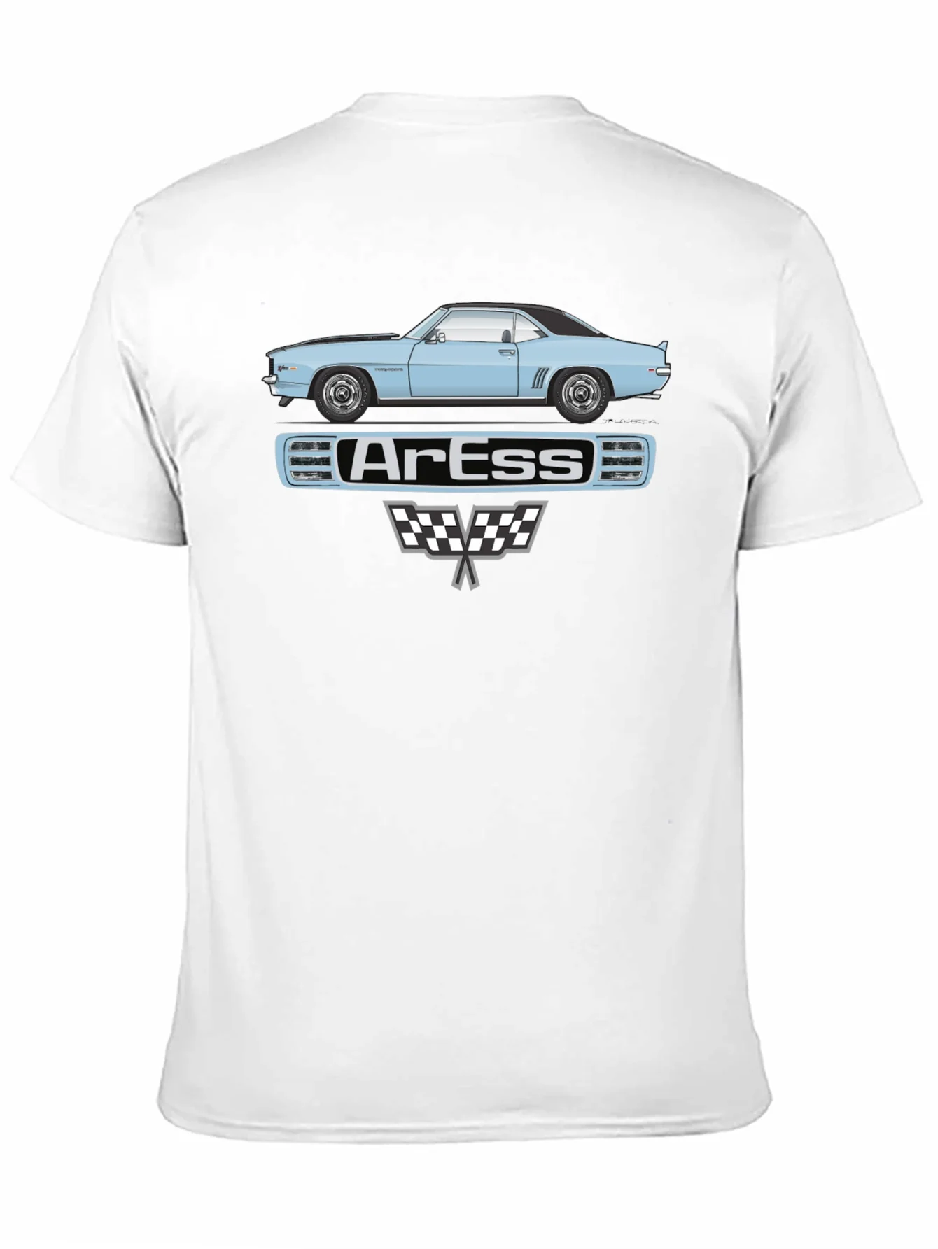 Classic Car Graphic Tee - ArEss Design Black T-Shirt