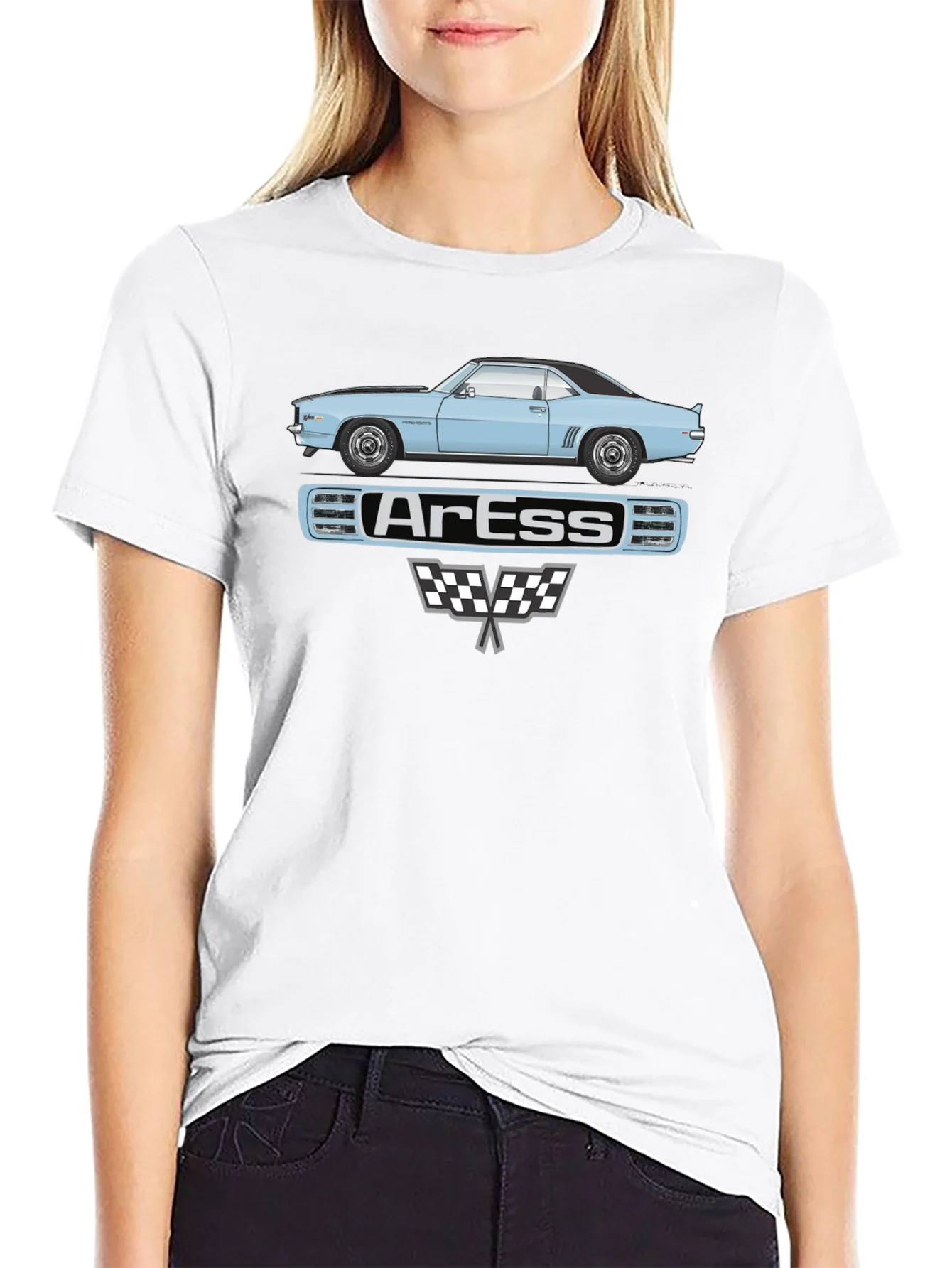Classic Car Graphic Tee - ArEss Design Black T-Shirt