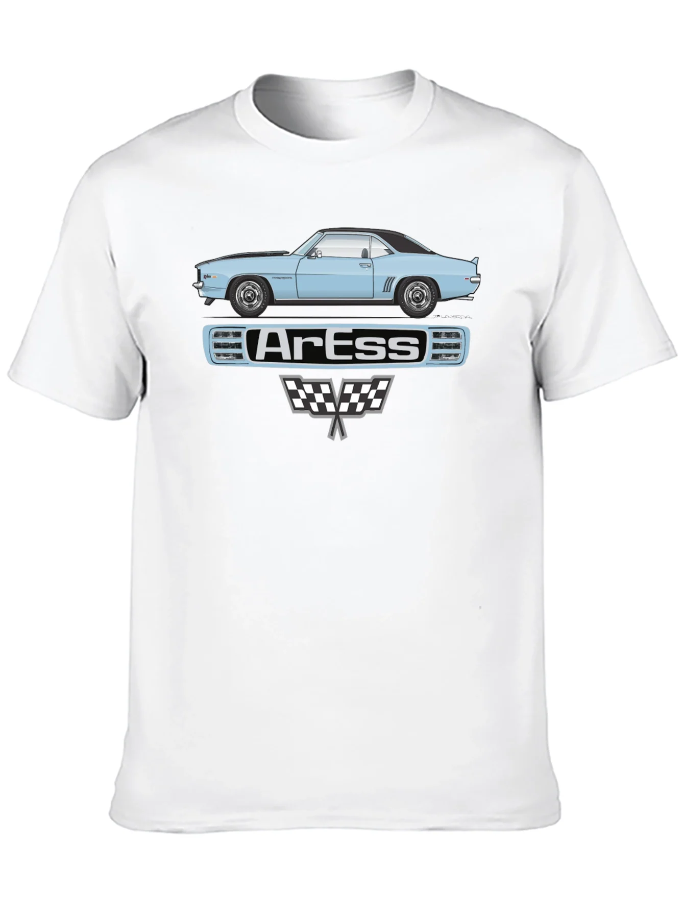 Classic Car Graphic Tee - ArEss Design Black T-Shirt