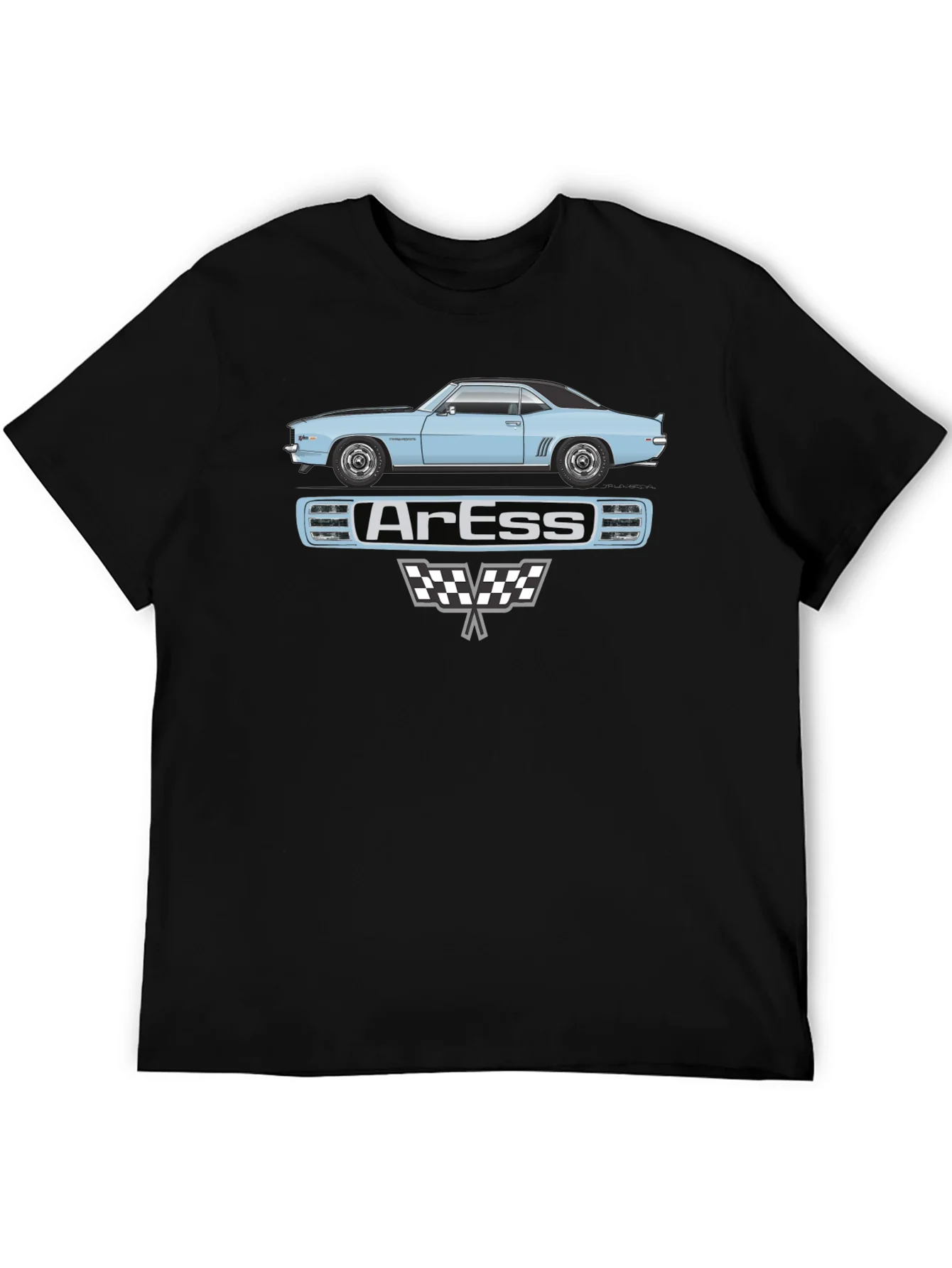 Classic Car Graphic Tee - ArEss Design Black T-Shirt