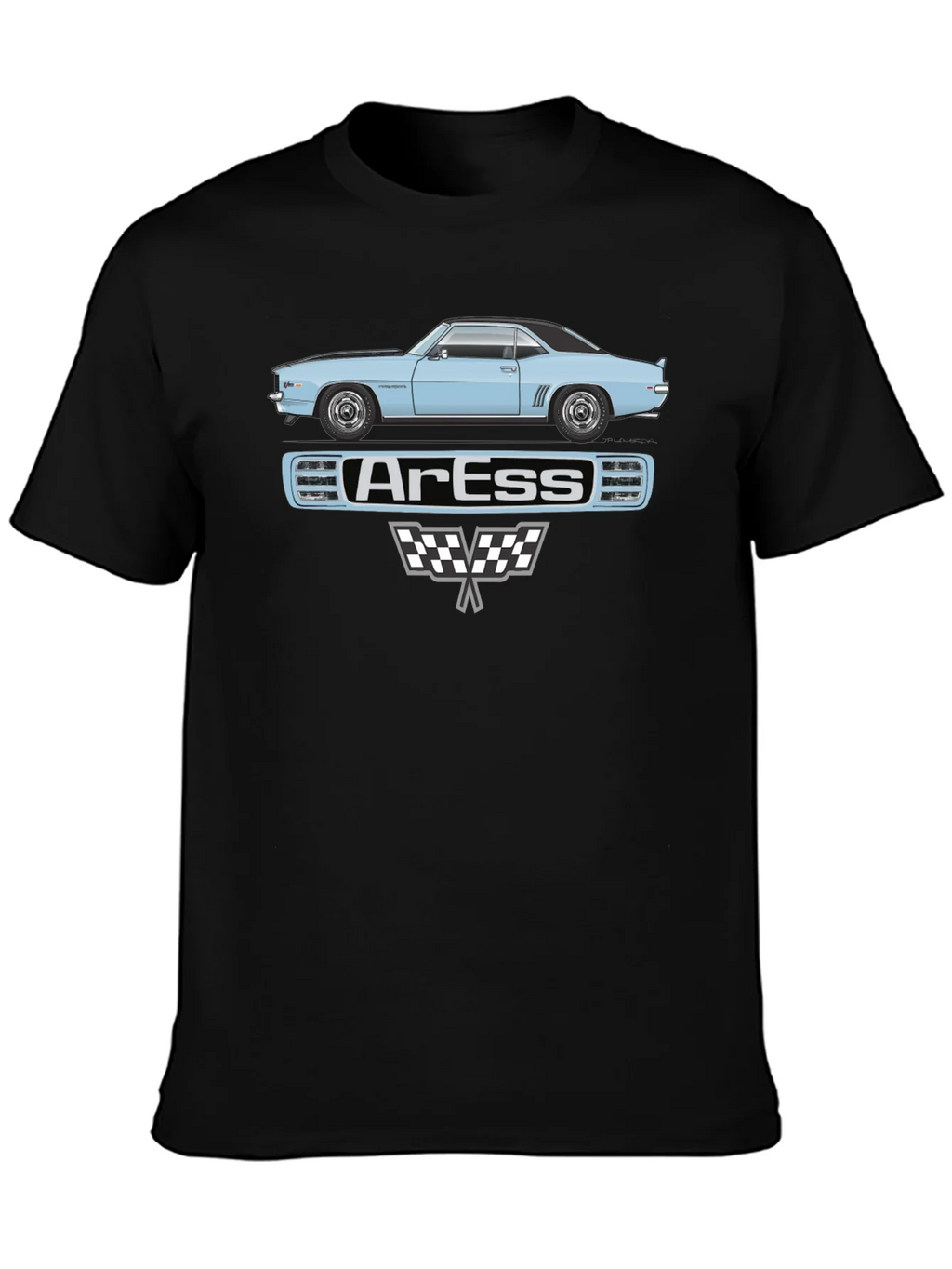 Classic Car Graphic Tee - ArEss Design Black T-Shirt