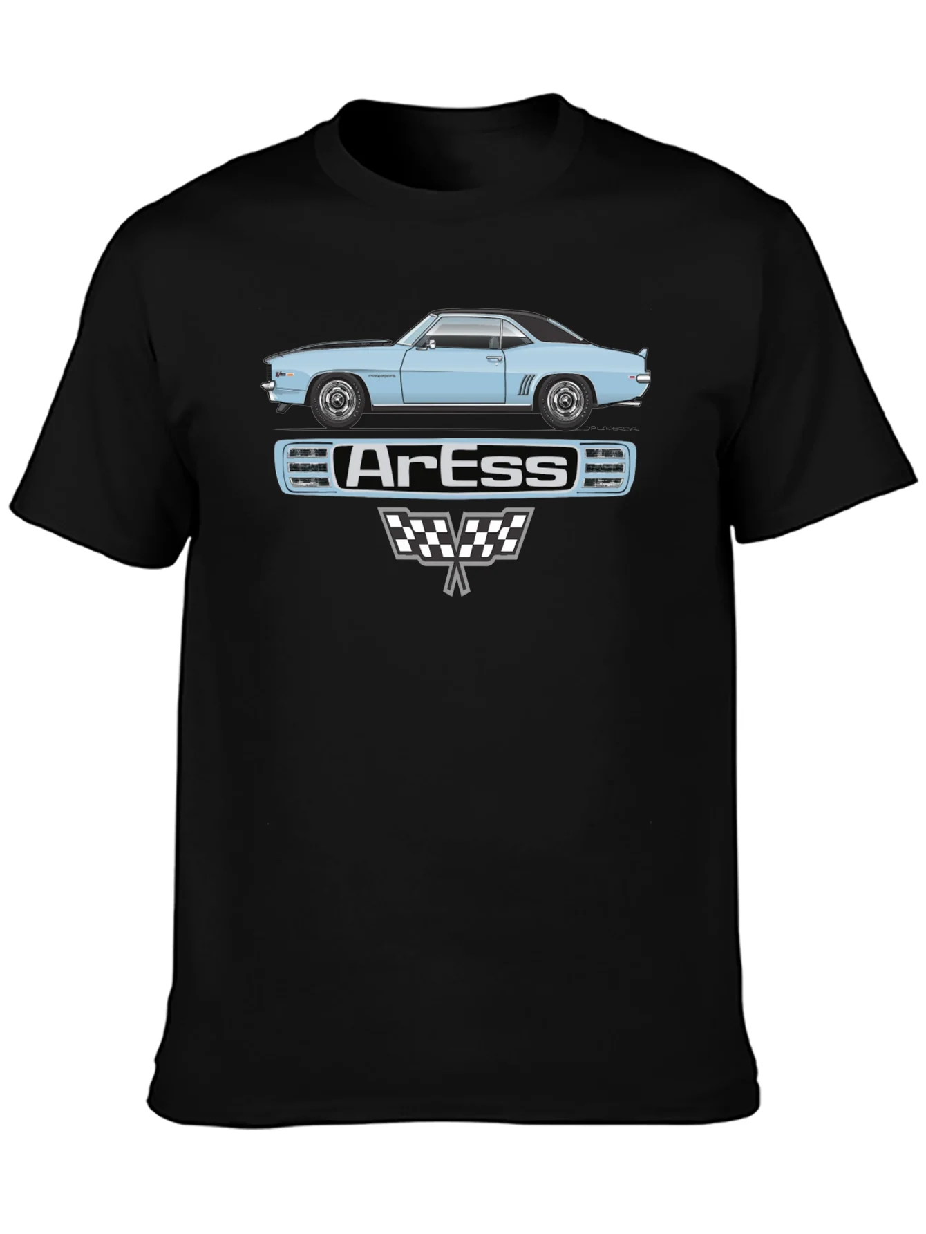 Classic Car Graphic Tee - ArEss Design Black T-Shirt