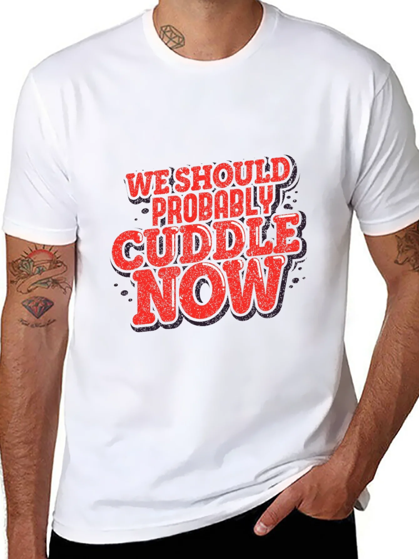 Cuddle Now Graphic Tee - Soft Cotton Blend
