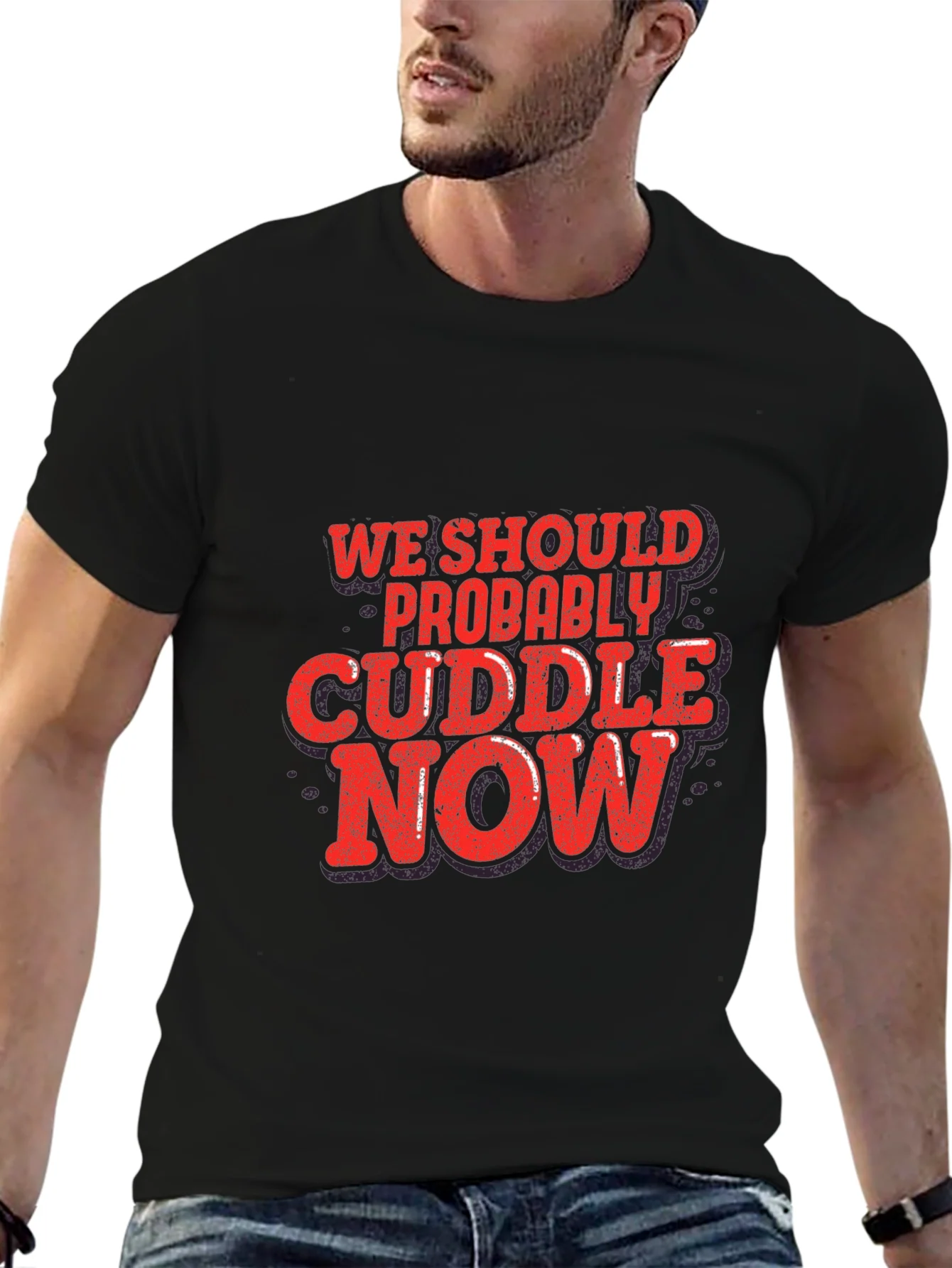 Cuddle Now Graphic Tee - Soft Cotton Blend