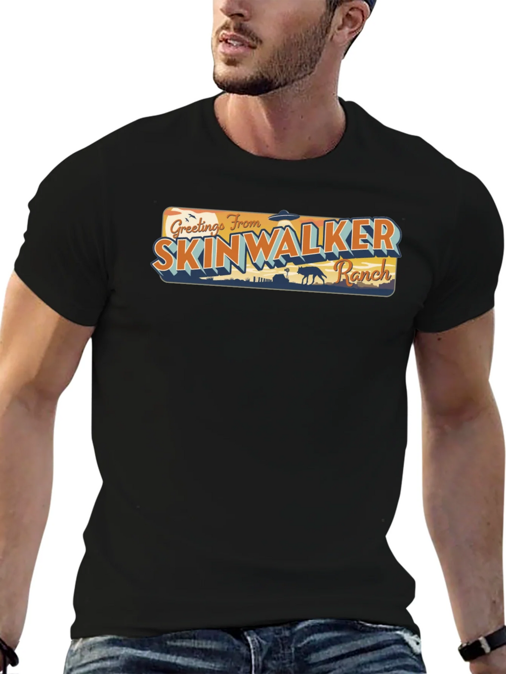 Greetings From Skinwalker Ranch Black T-Shirt